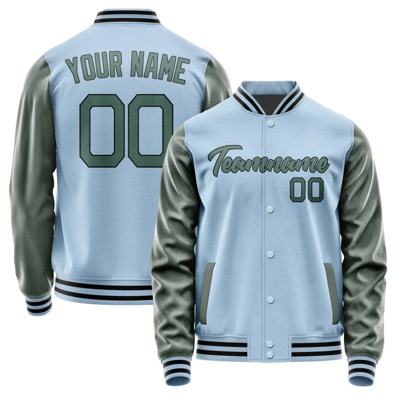 Custom Light Blue Blue Green Jacket sold by Tailorly