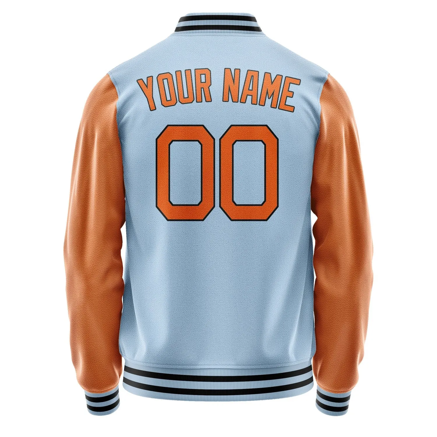 Custom Light Blue Orange Jacket sold by Tailorly product image thumbnail 4