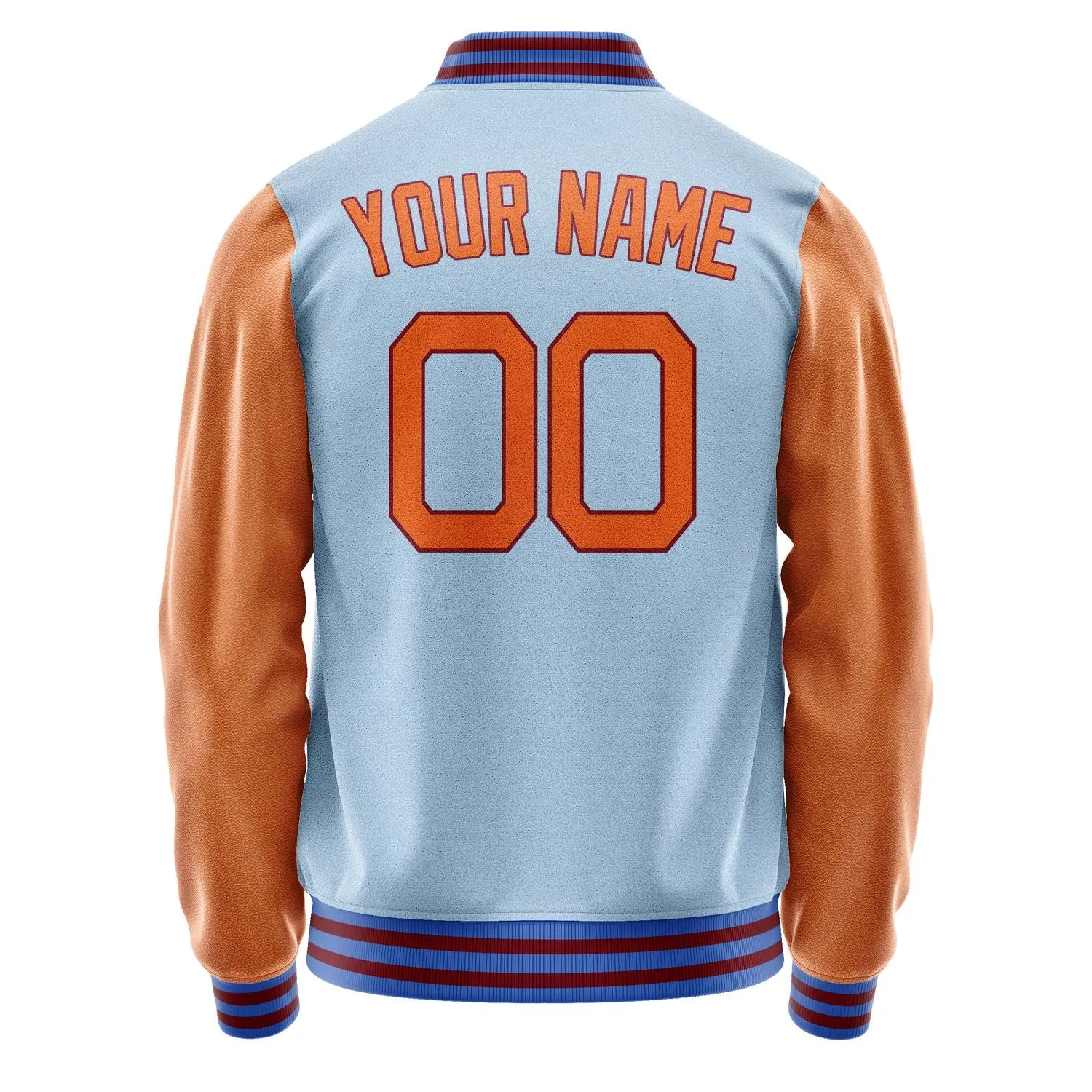 Custom Light Blue Orange Jacket sold by Tailorly product image thumbnail 4