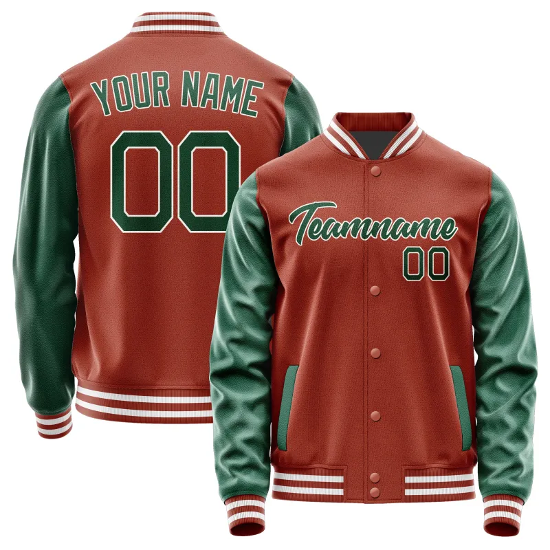 Custom Coral Red Green Jacket sold by Tailorly