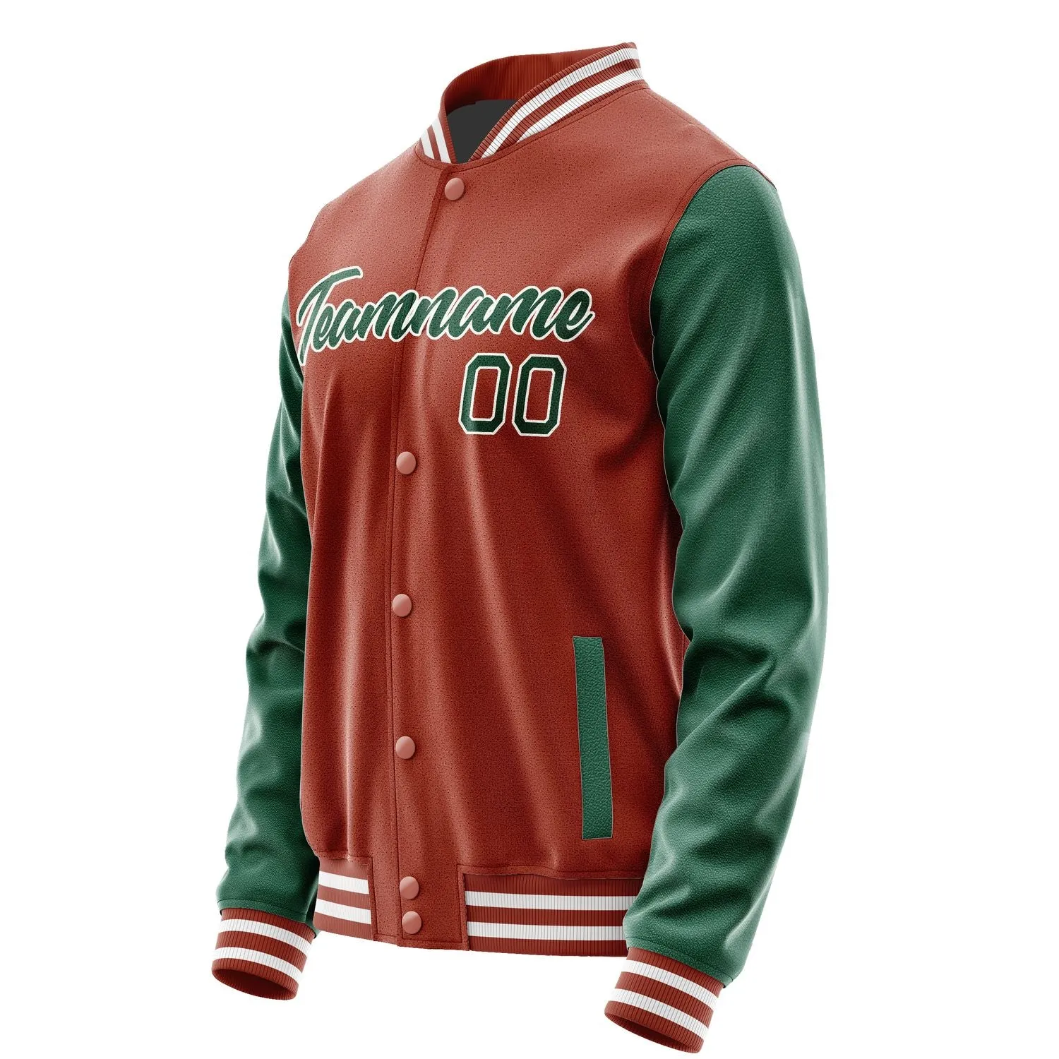 Custom Coral Red Green Jacket sold by Tailorly product image thumbnail 3