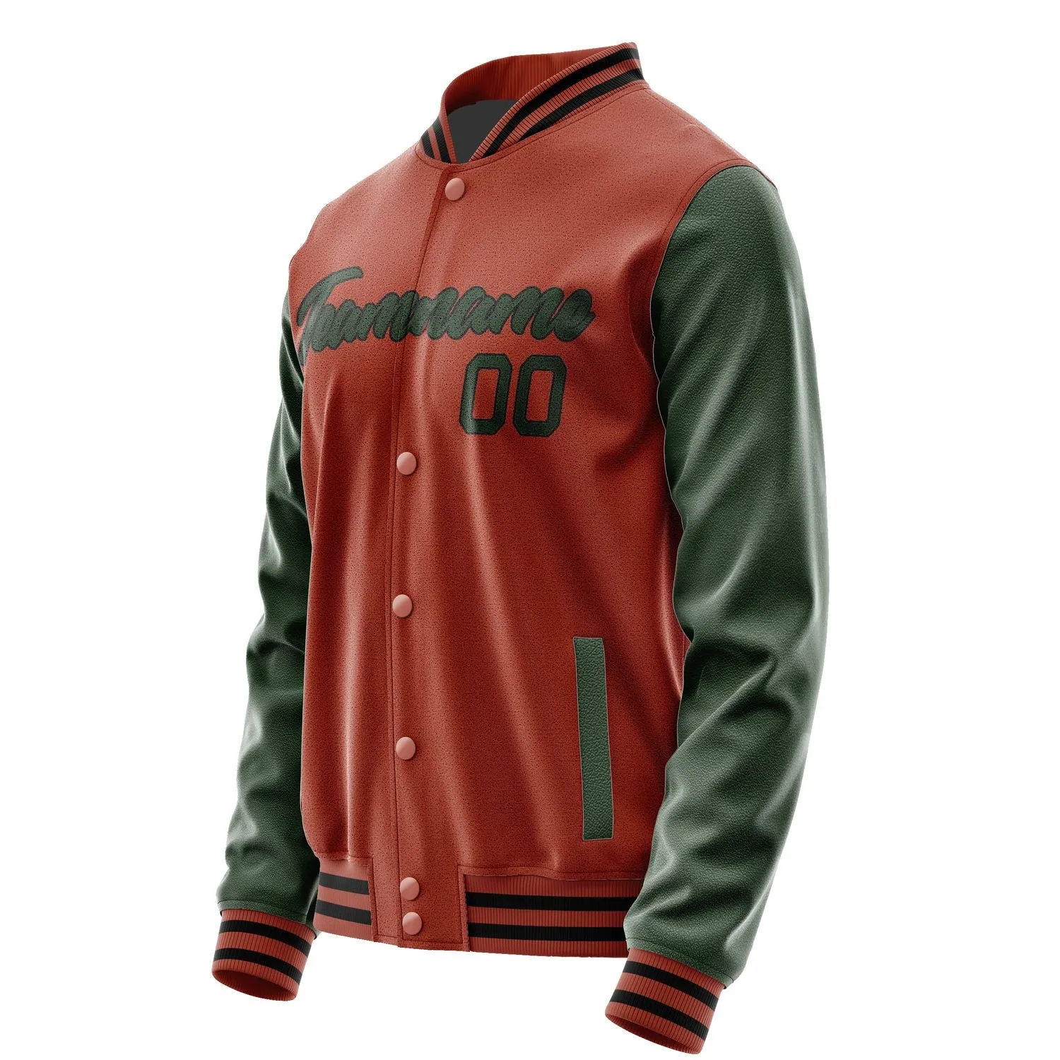 Custom Coral Red Dark Green Jacket sold by Tailorly product image thumbnail 3