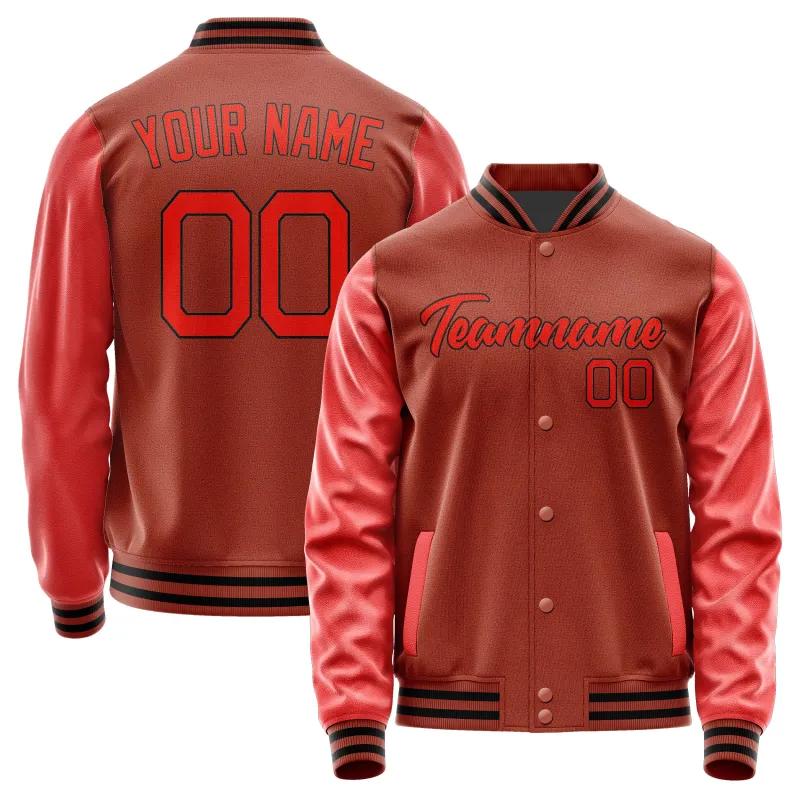 Custom Coral Red Orange Red Jacket sold by Tailorly