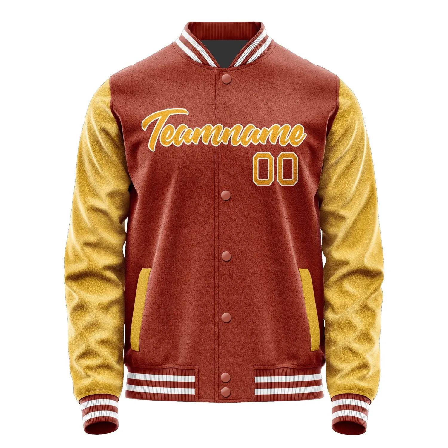 Custom Coral Red Yellow Jacket sold by Tailorly product image thumbnail 2