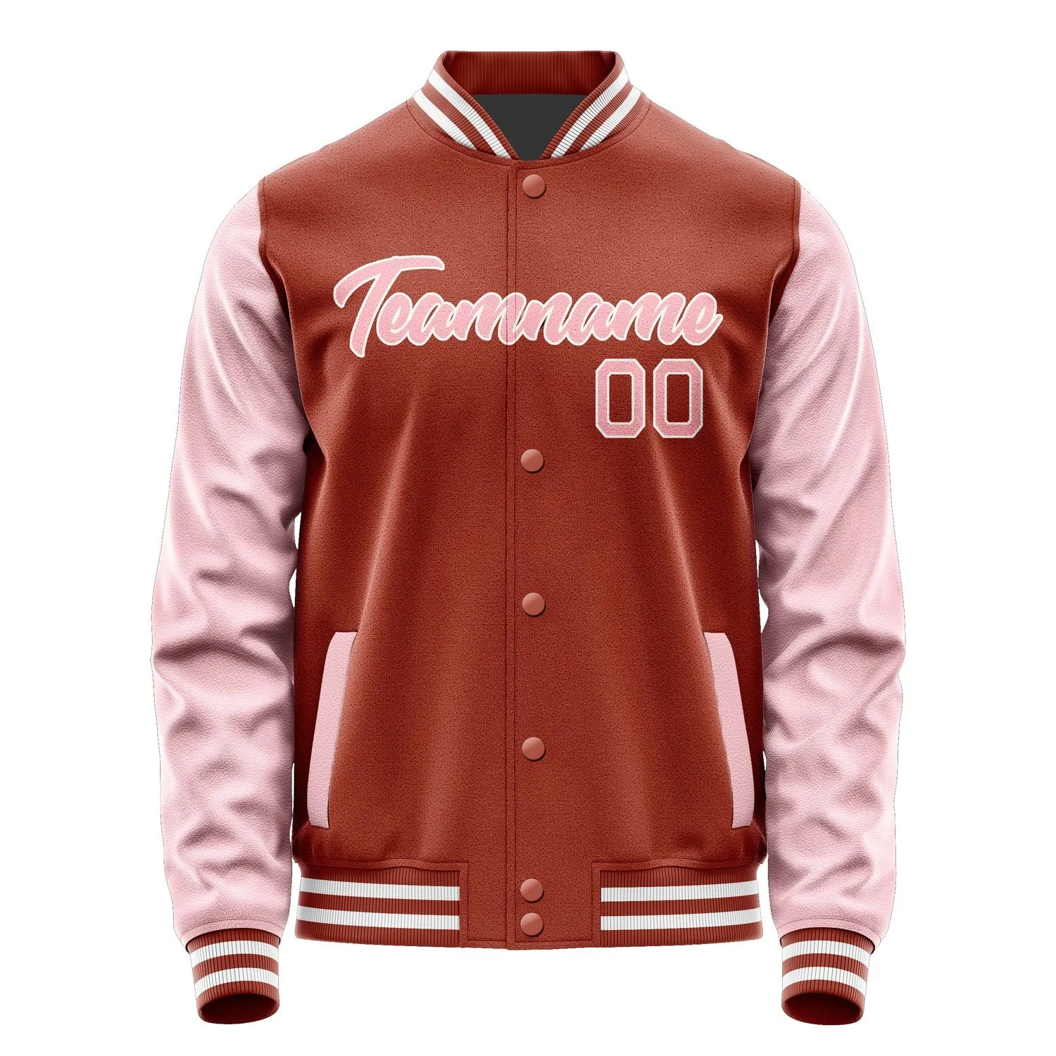 Custom Coral Red Light Pink Jacket sold by Tailorly product image thumbnail 2