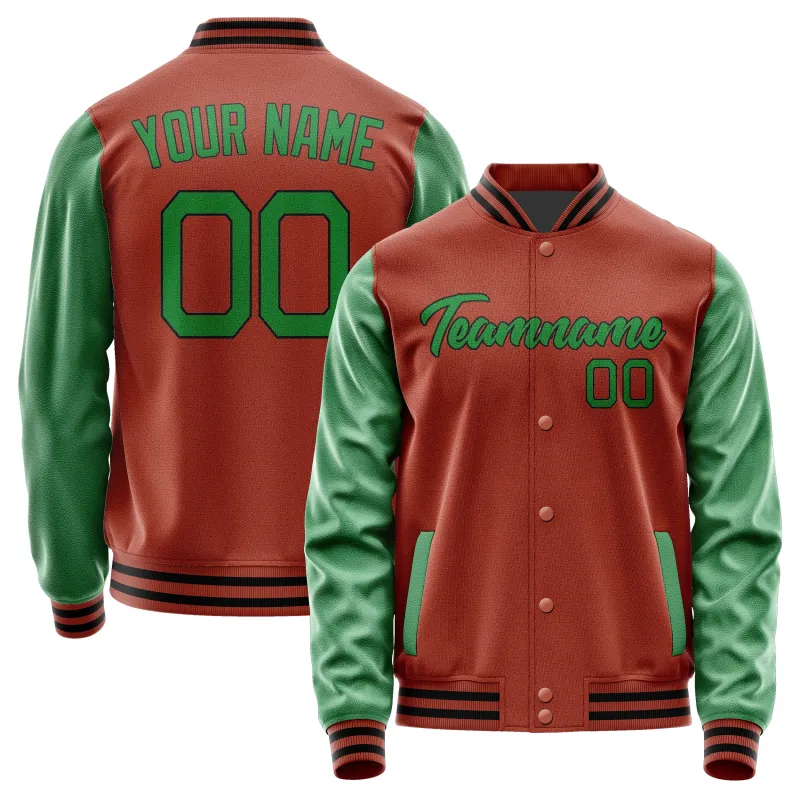 Custom Coral Red Emerald Green Jacket sold by Tailorly