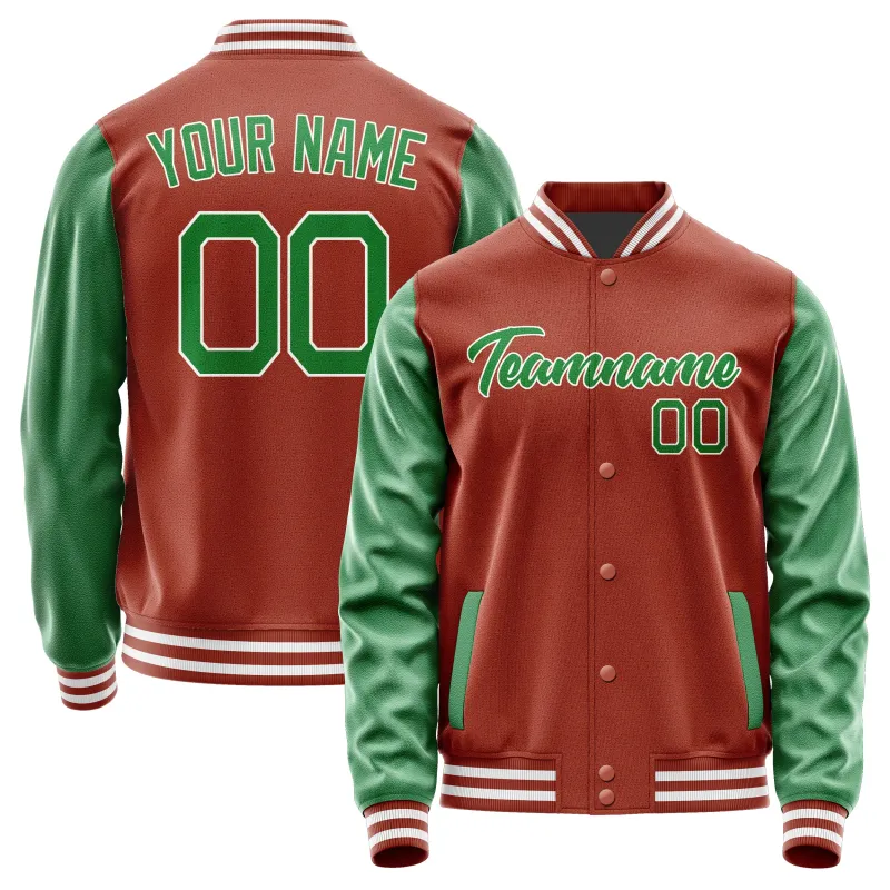 Custom Coral Red Emerald Green Jacket sold by Tailorly