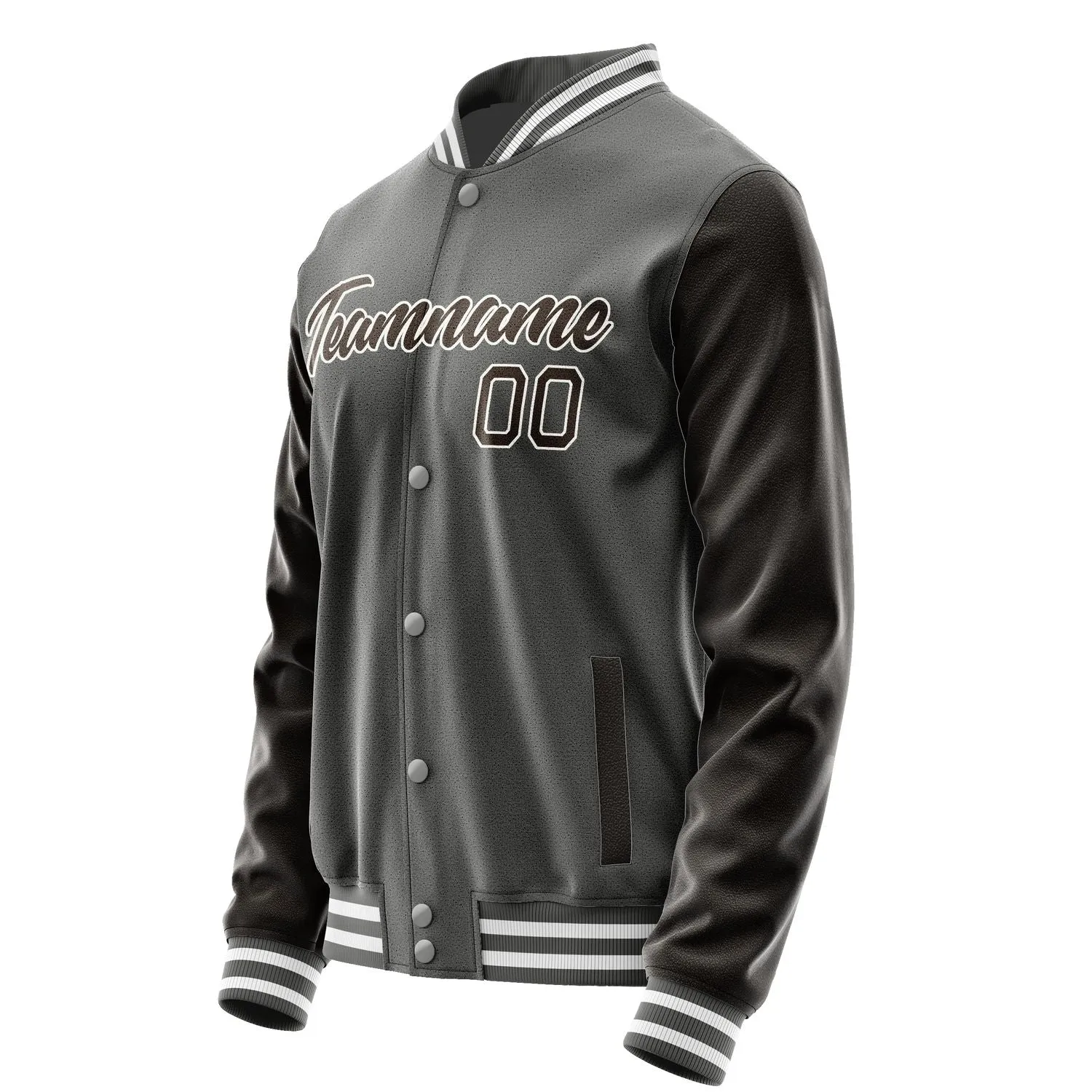 Custom Dark Grey Brown Jacket sold by Tailorly product image thumbnail 3