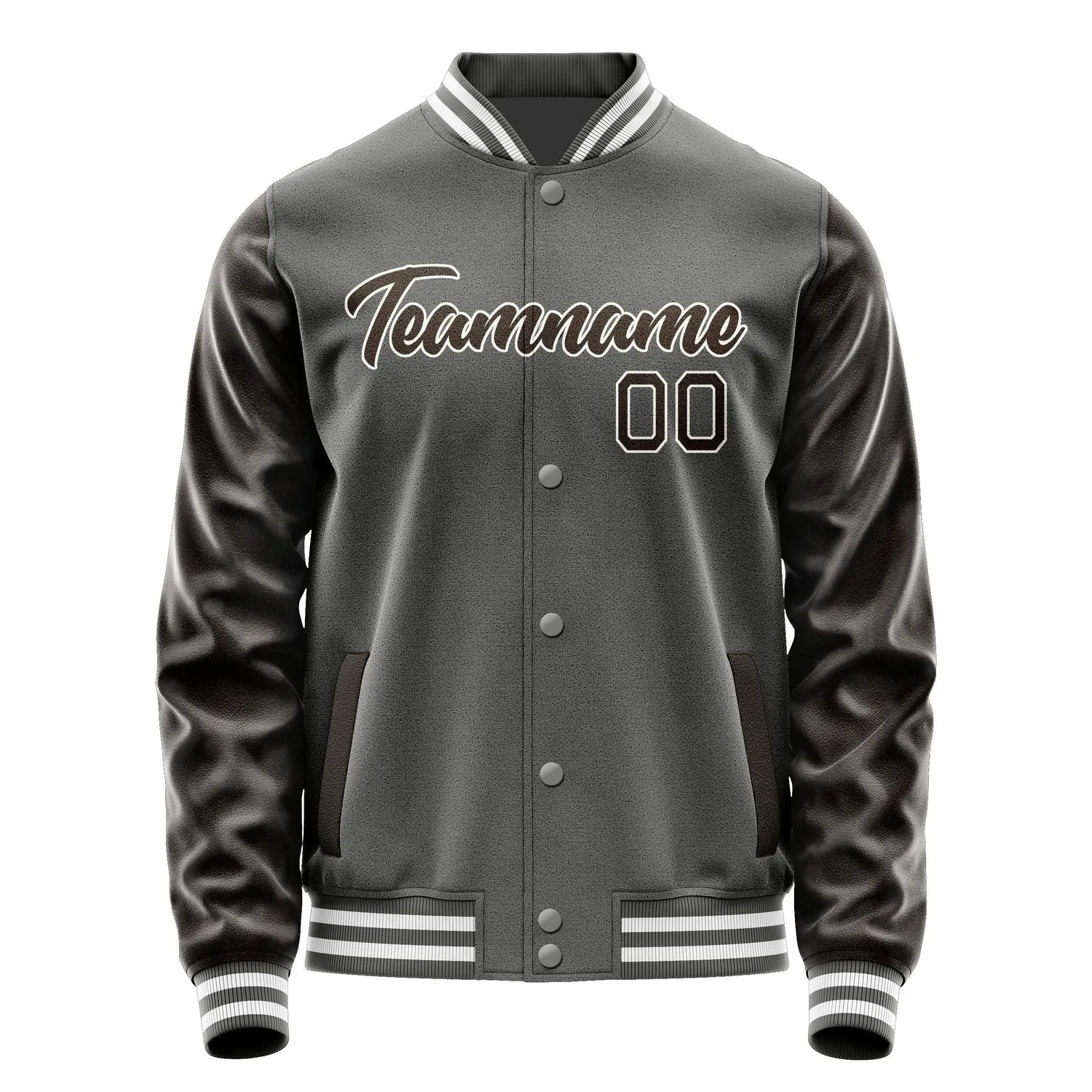 Custom Dark Grey Brown Jacket sold by Tailorly product image thumbnail 2