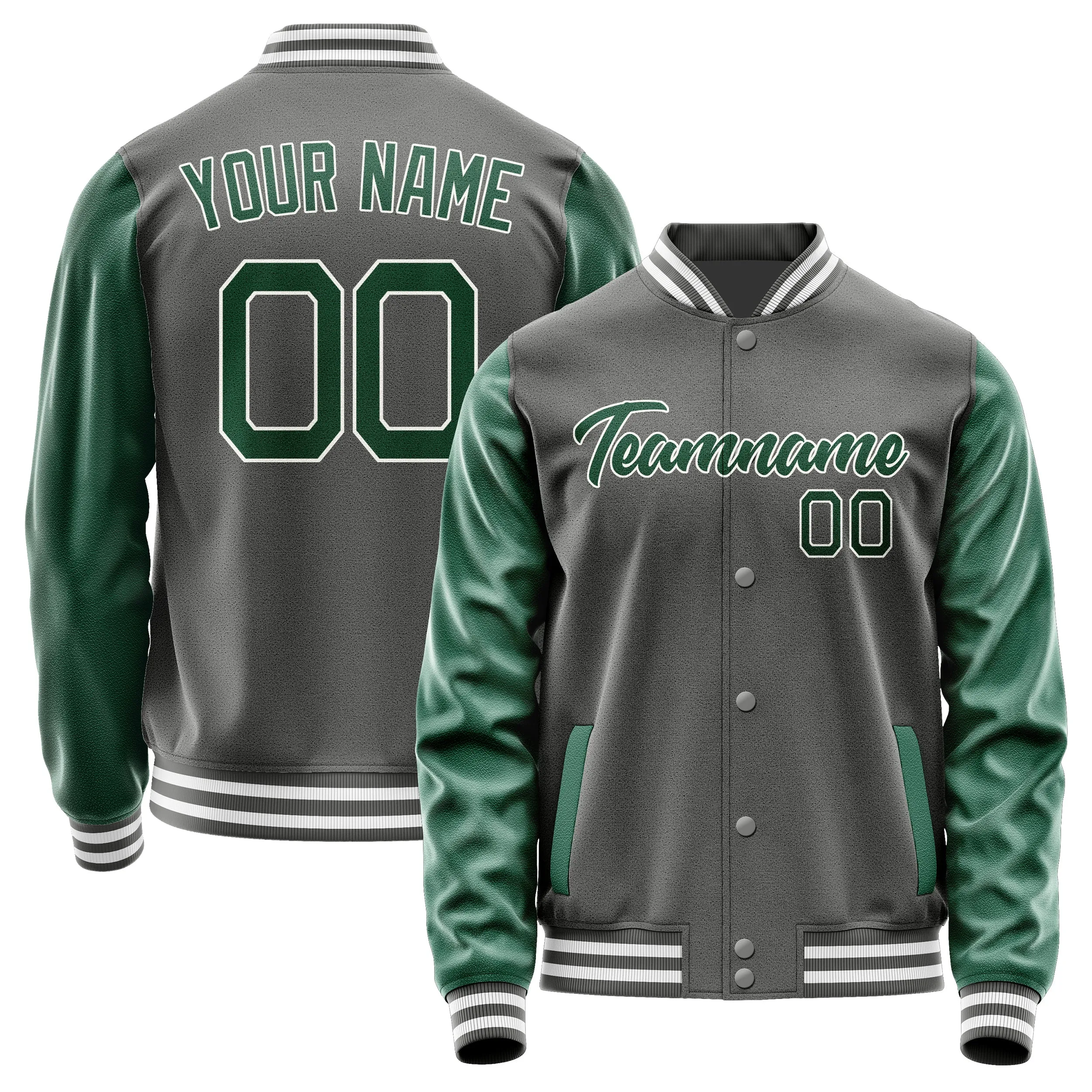 Custom Dark Grey Green Jacket sold by Tailorly