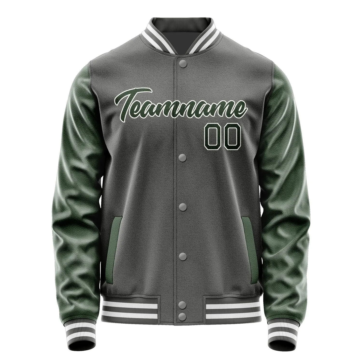 Custom Dark Grey Dark Green Jacket sold by Tailorly product image thumbnail 2