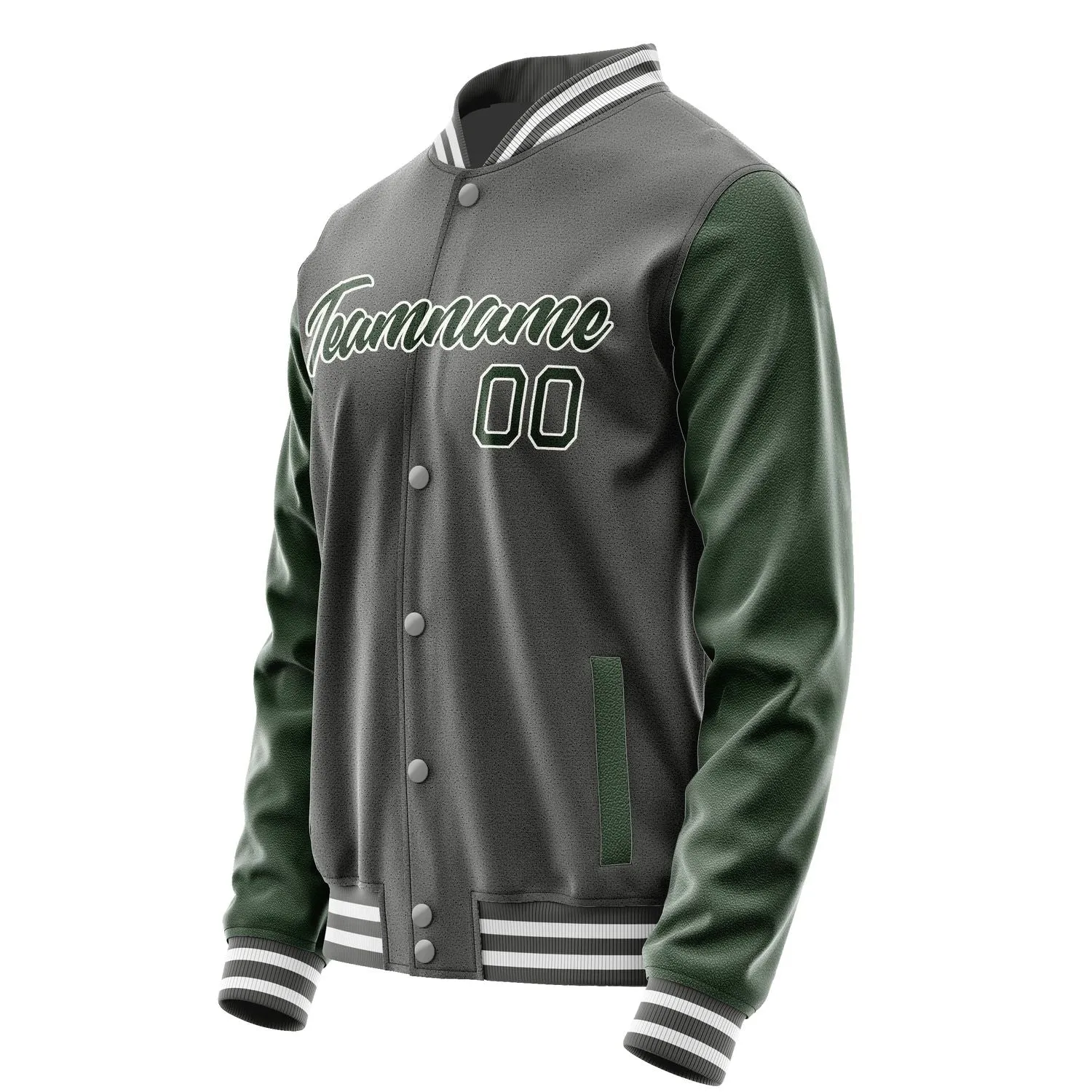 Custom Dark Grey Dark Green Jacket sold by Tailorly product image thumbnail 3