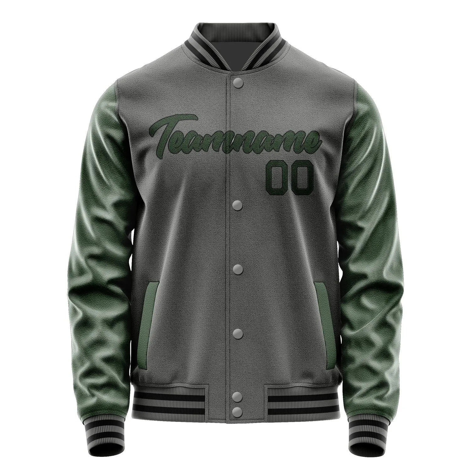 Custom Dark Grey Dark Green Jacket sold by Tailorly product image thumbnail 2