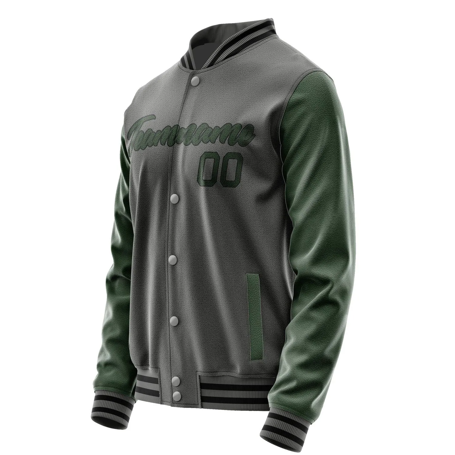 Custom Dark Grey Dark Green Jacket sold by Tailorly product image thumbnail 3