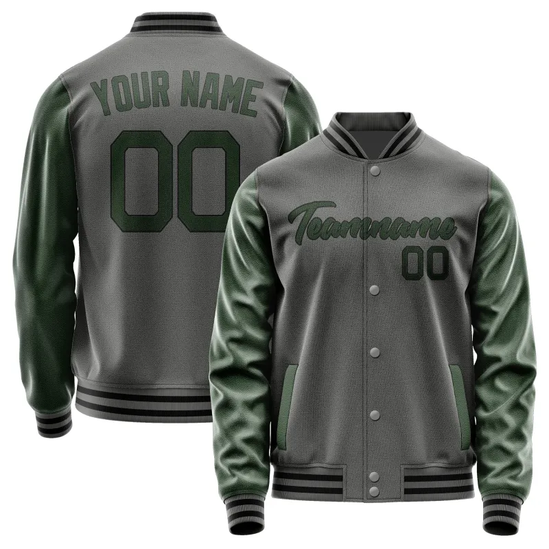 Custom Dark Grey Dark Green Jacket sold by Tailorly