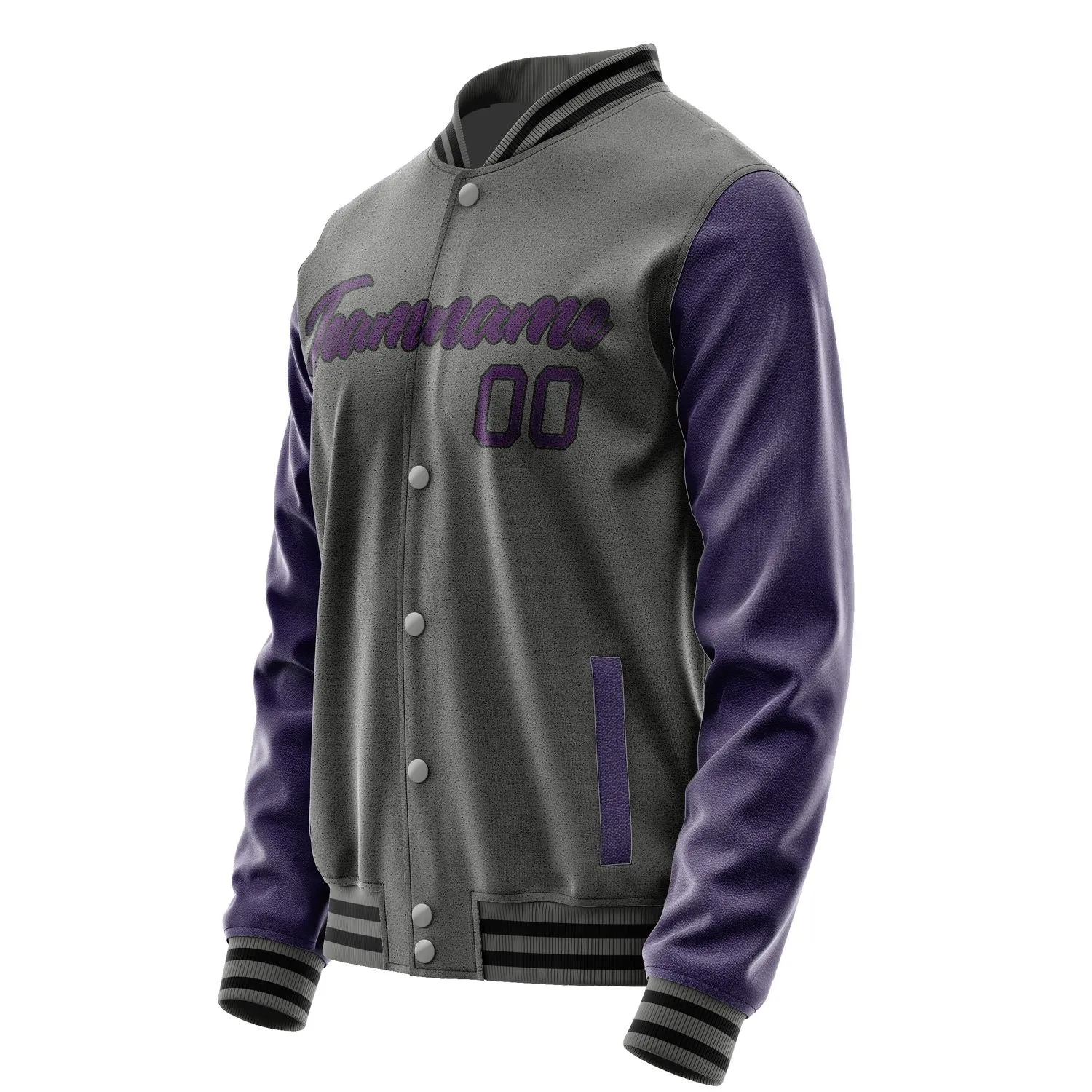 Custom Dark Grey Purple Jacket sold by Tailorly product image thumbnail 3