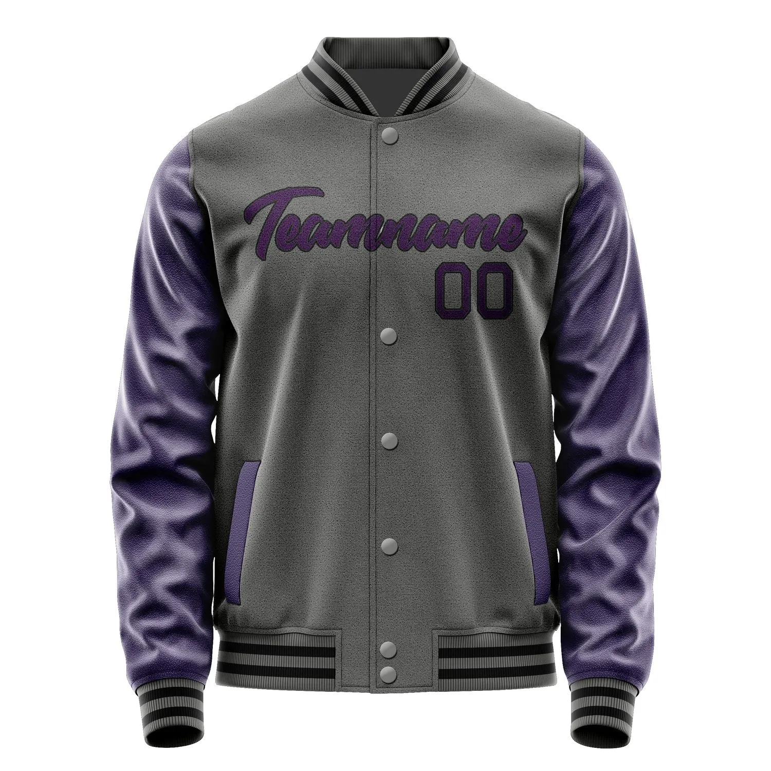 Custom Dark Grey Purple Jacket sold by Tailorly product image thumbnail 2