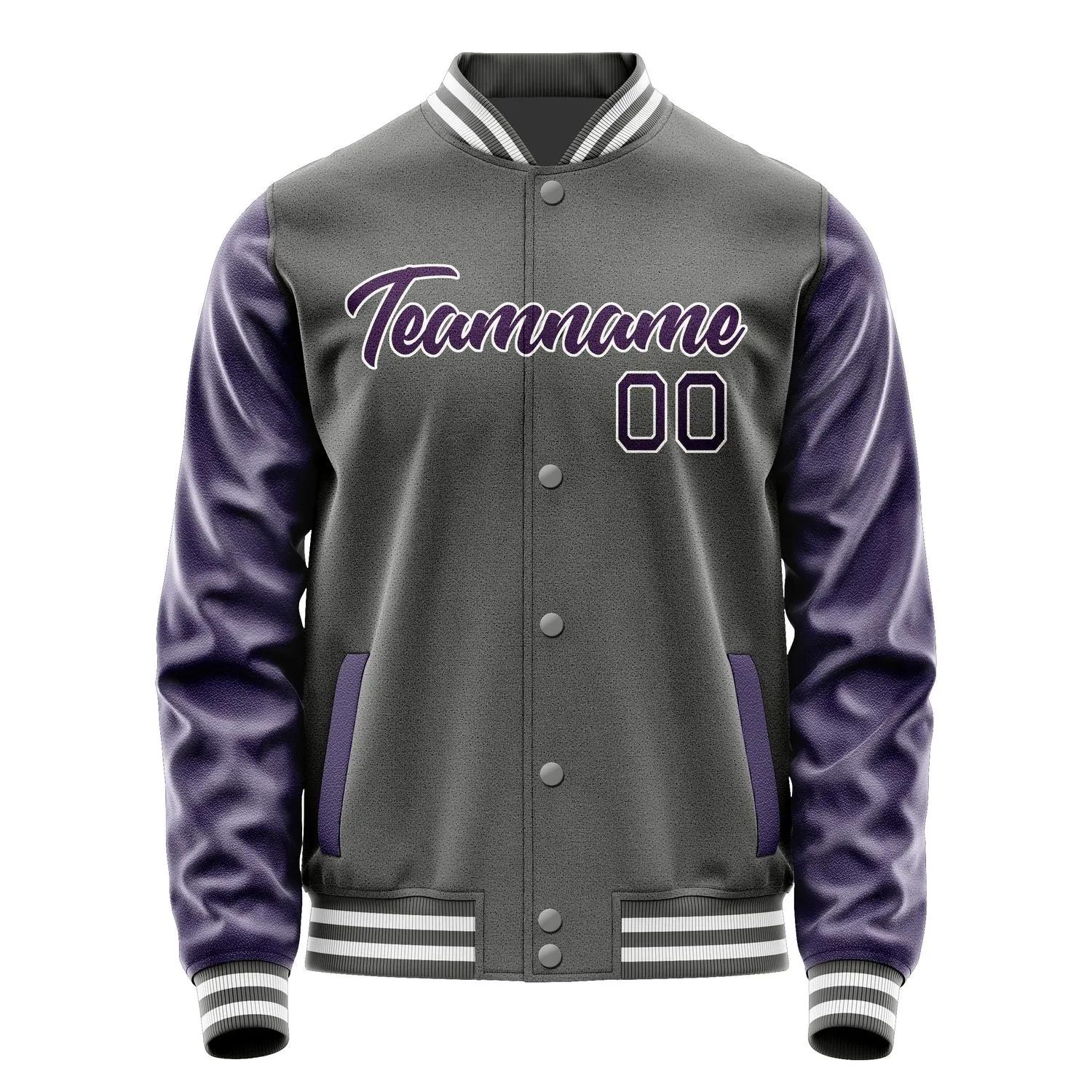 Custom Dark Grey Purple Jacket sold by Tailorly product image thumbnail 2