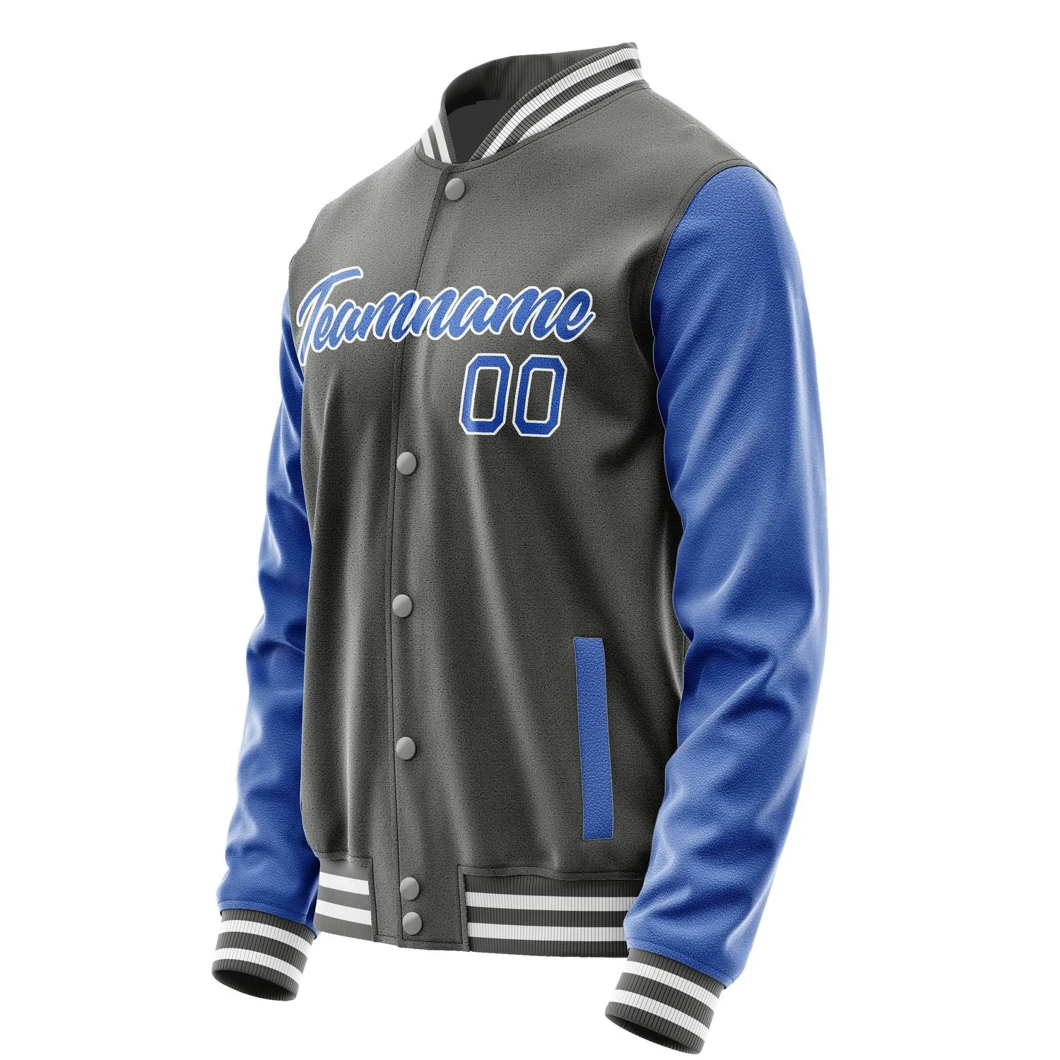 Custom Dark Grey Sky Blue Jacket sold by Tailorly product image thumbnail 3