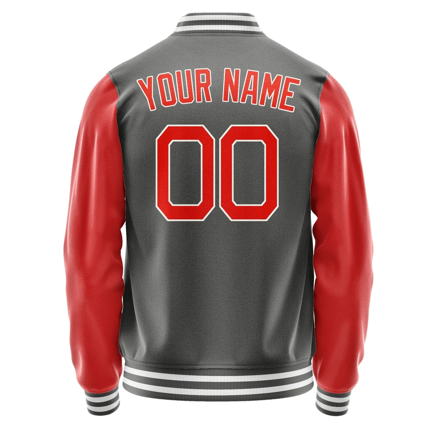 Custom Dark Grey Orange Red Jacket sold by Tailorly product image thumbnail 4
