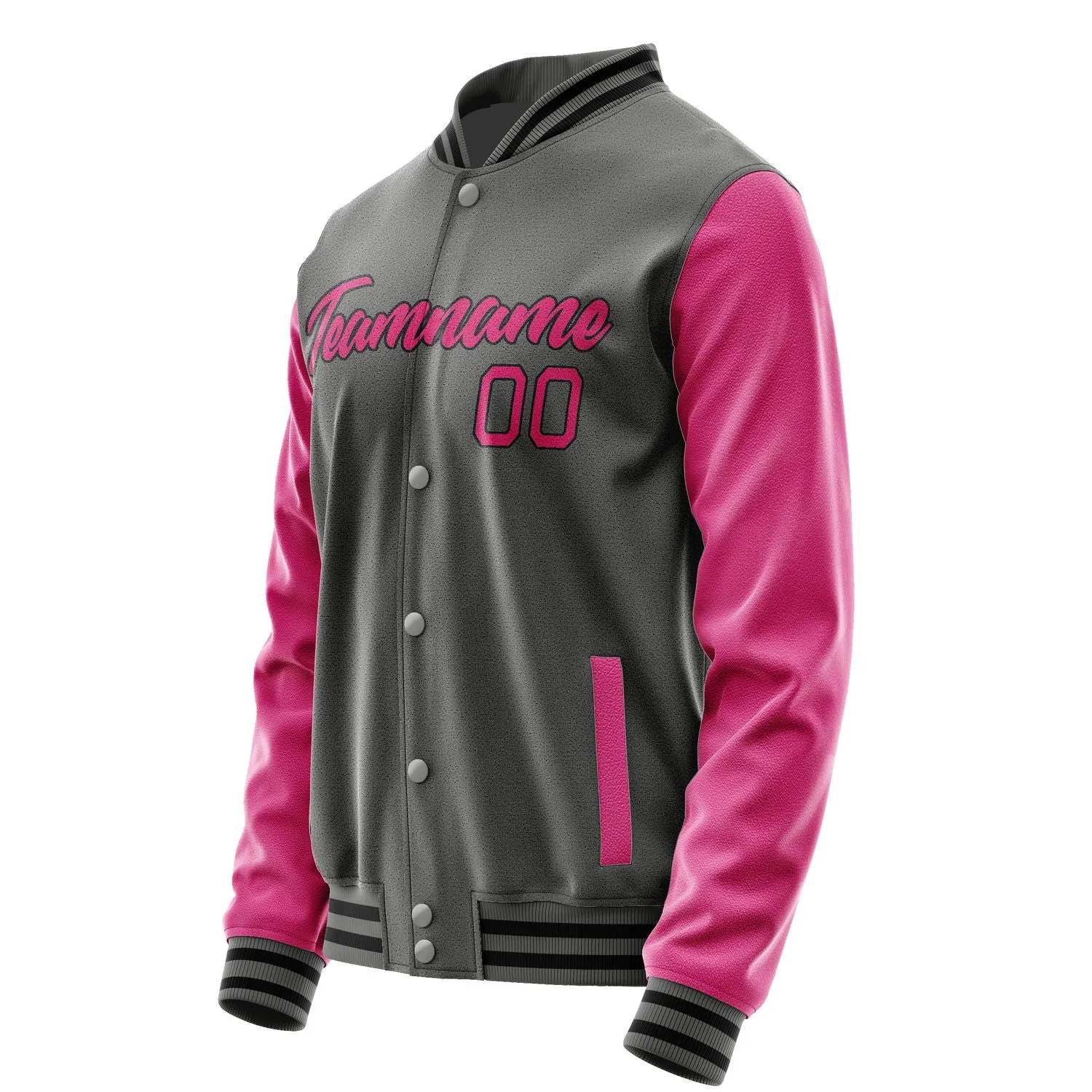 Custom Dark Grey Pink Jacket sold by Tailorly product image thumbnail 3