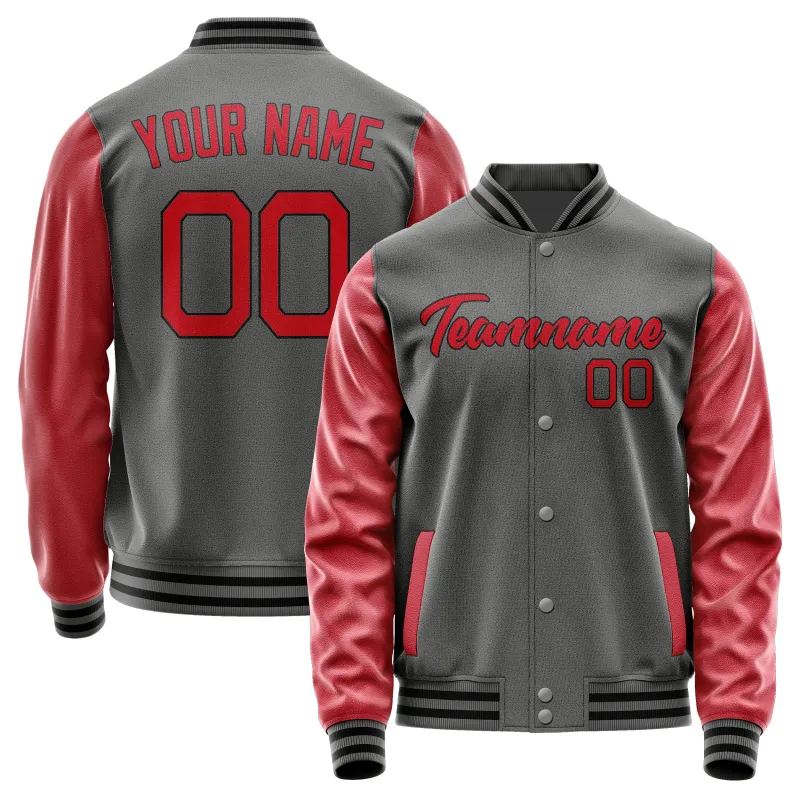 Custom Dark Grey Red Jacket sold by Tailorly