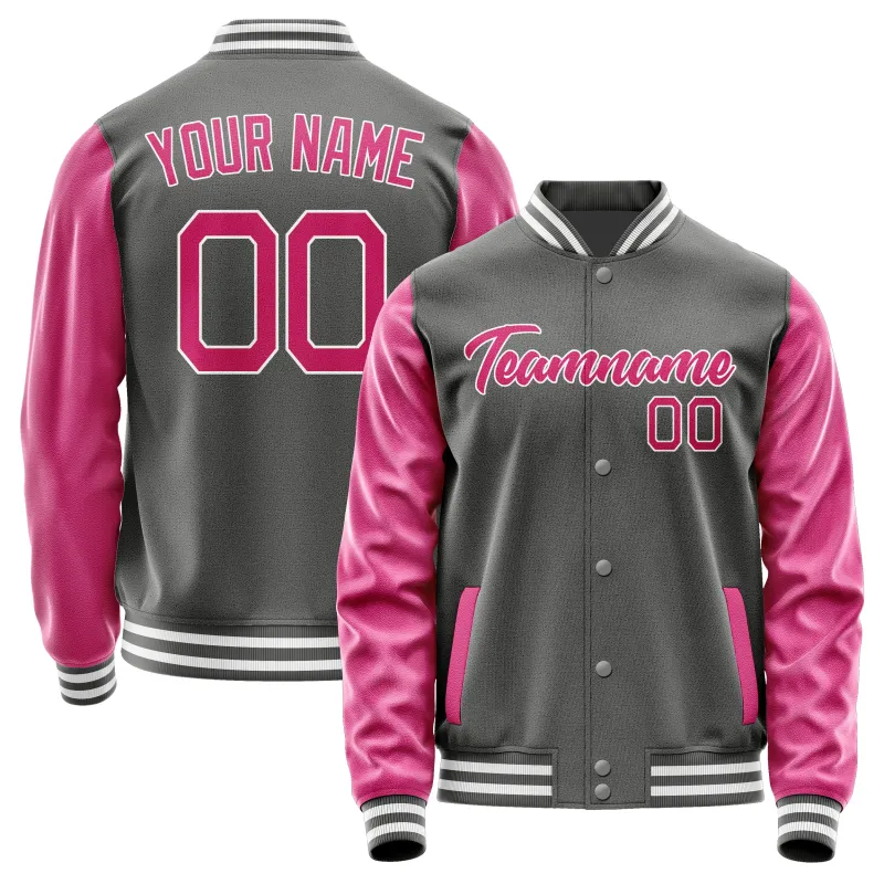 Custom Dark Grey Pink Jacket sold by Tailorly