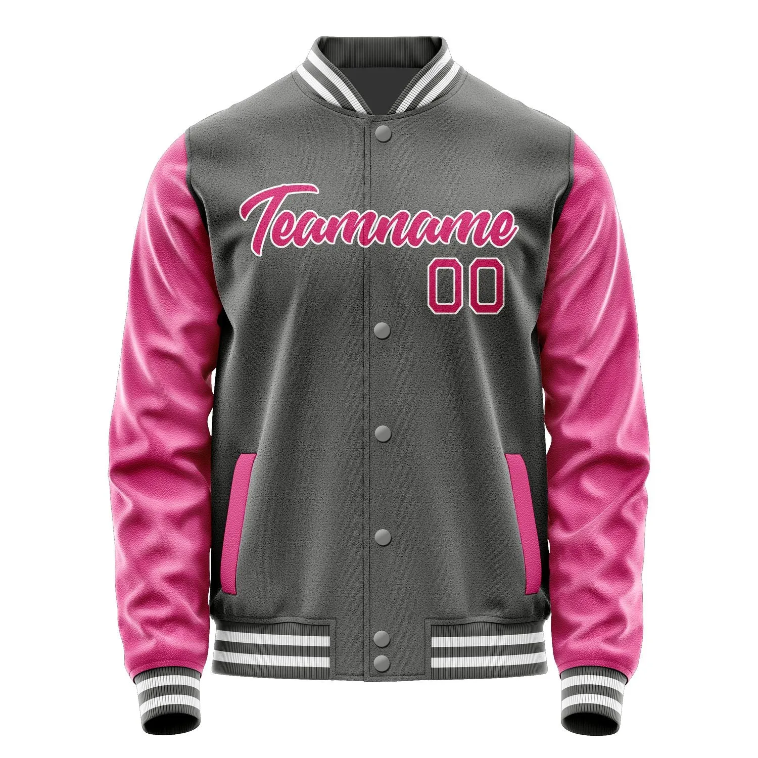 Custom Dark Grey Pink Jacket sold by Tailorly product image thumbnail 2