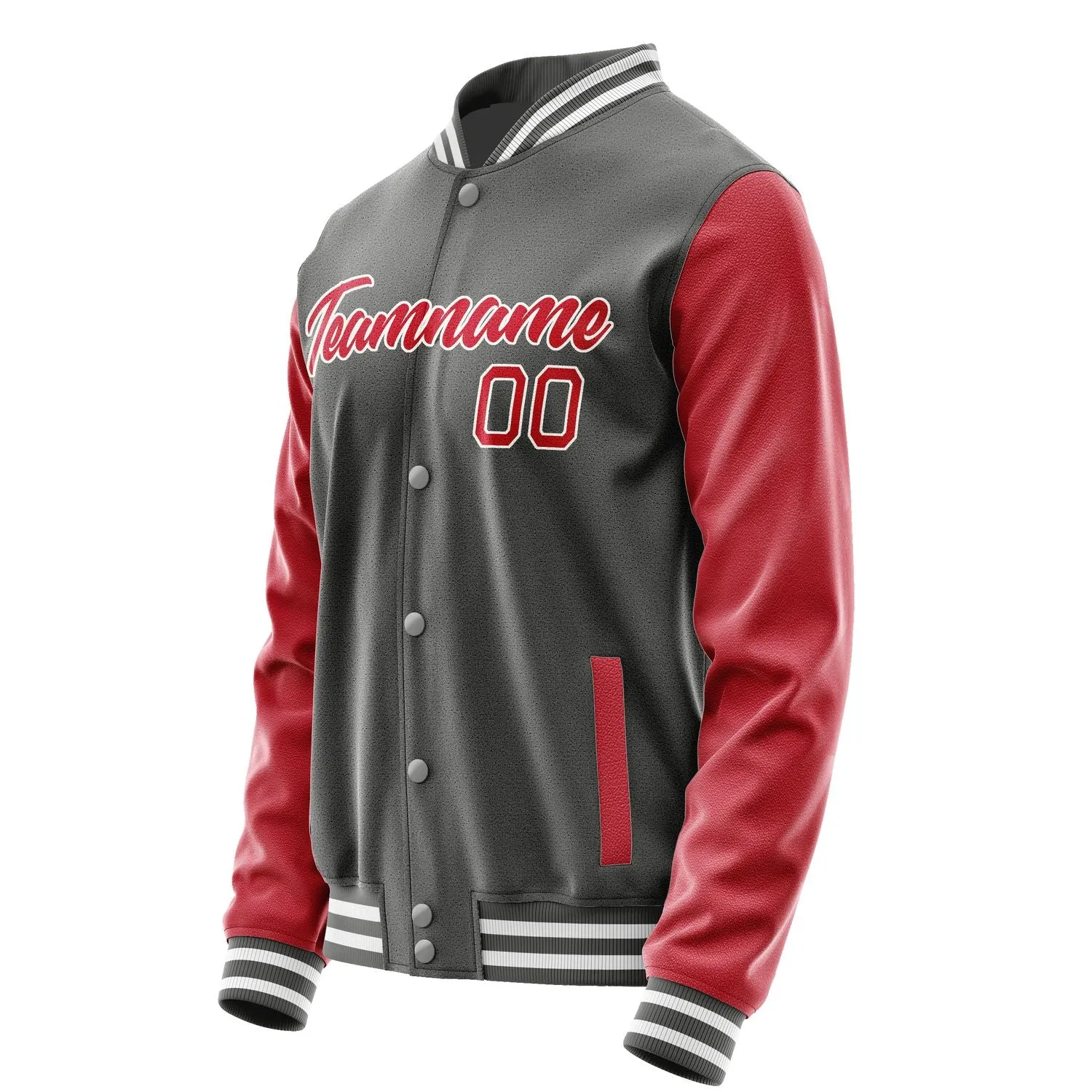 Custom Dark Grey Red Jacket sold by Tailorly product image thumbnail 3