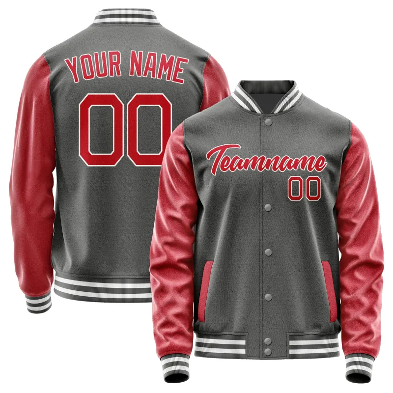Custom Dark Grey Red Jacket sold by Tailorly