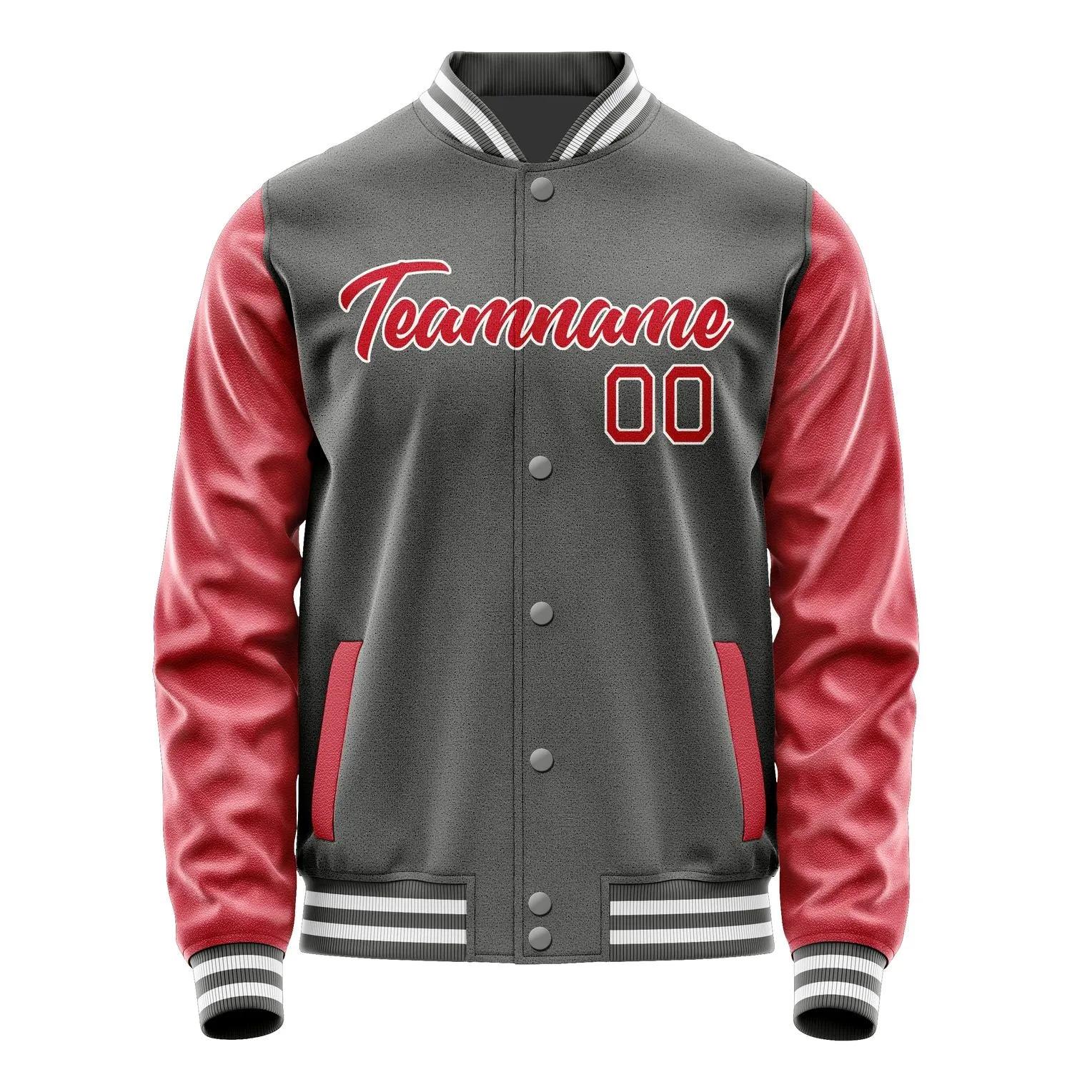 Custom Dark Grey Red Jacket sold by Tailorly product image thumbnail 2
