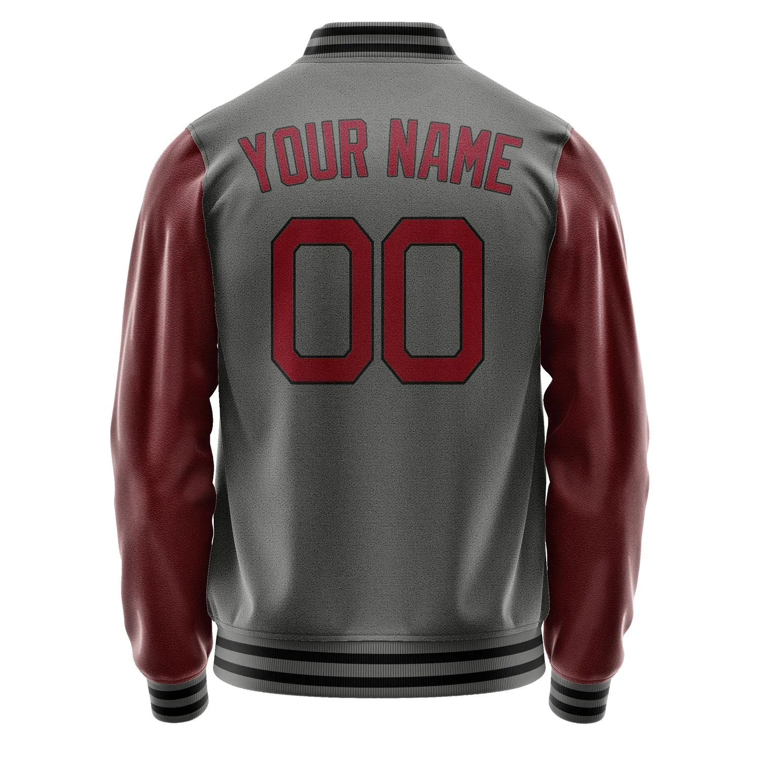 Custom Dark Grey Crimson Red Jacket sold by Tailorly product image thumbnail 4