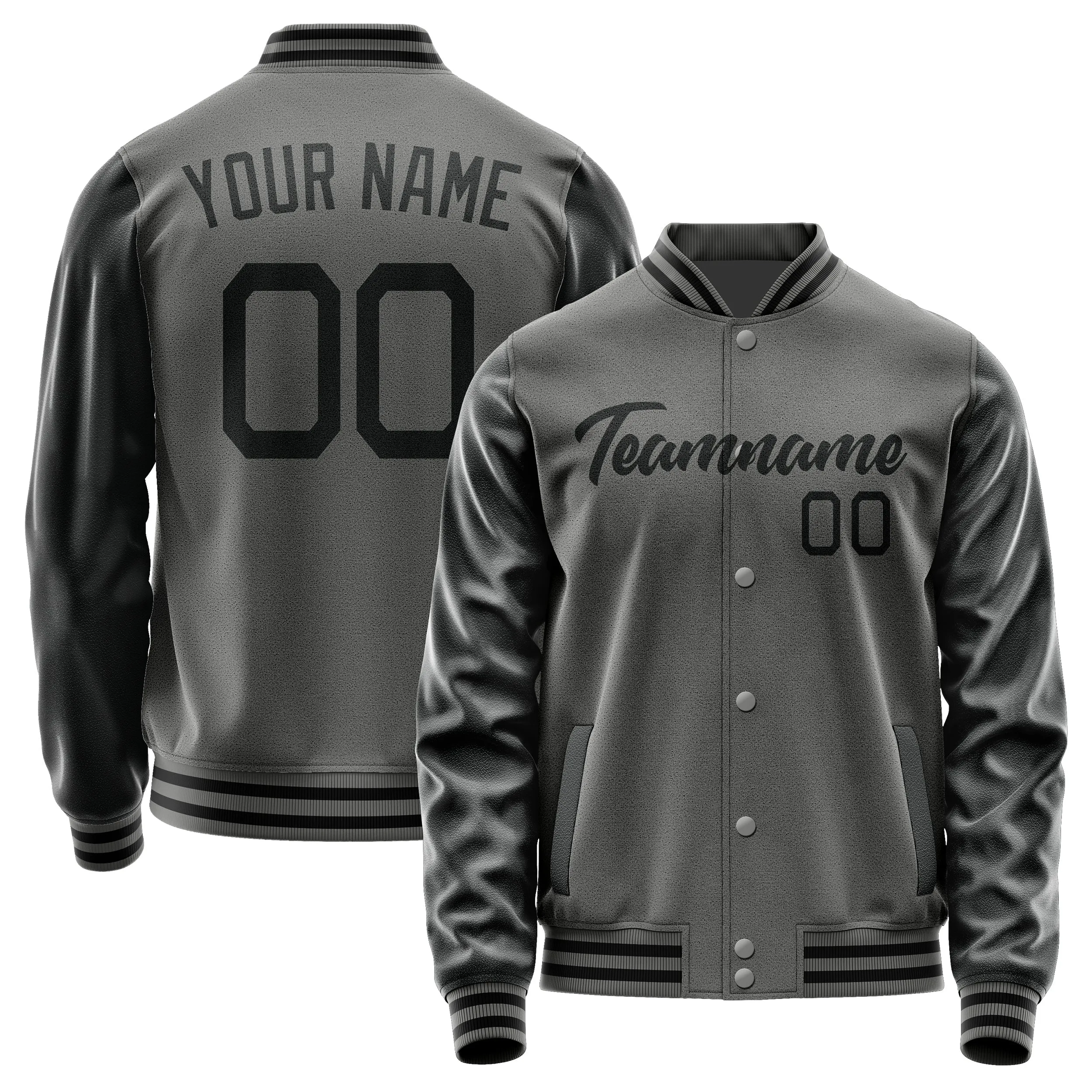 Custom Dark Grey Black Jacket sold by Tailorly