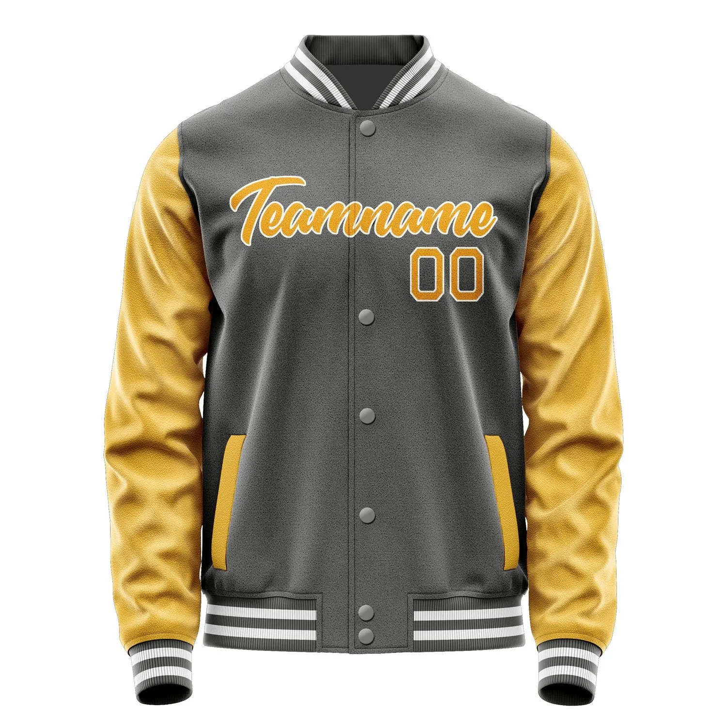 Custom Dark Grey Yellow Jacket sold by Tailorly product image thumbnail 2