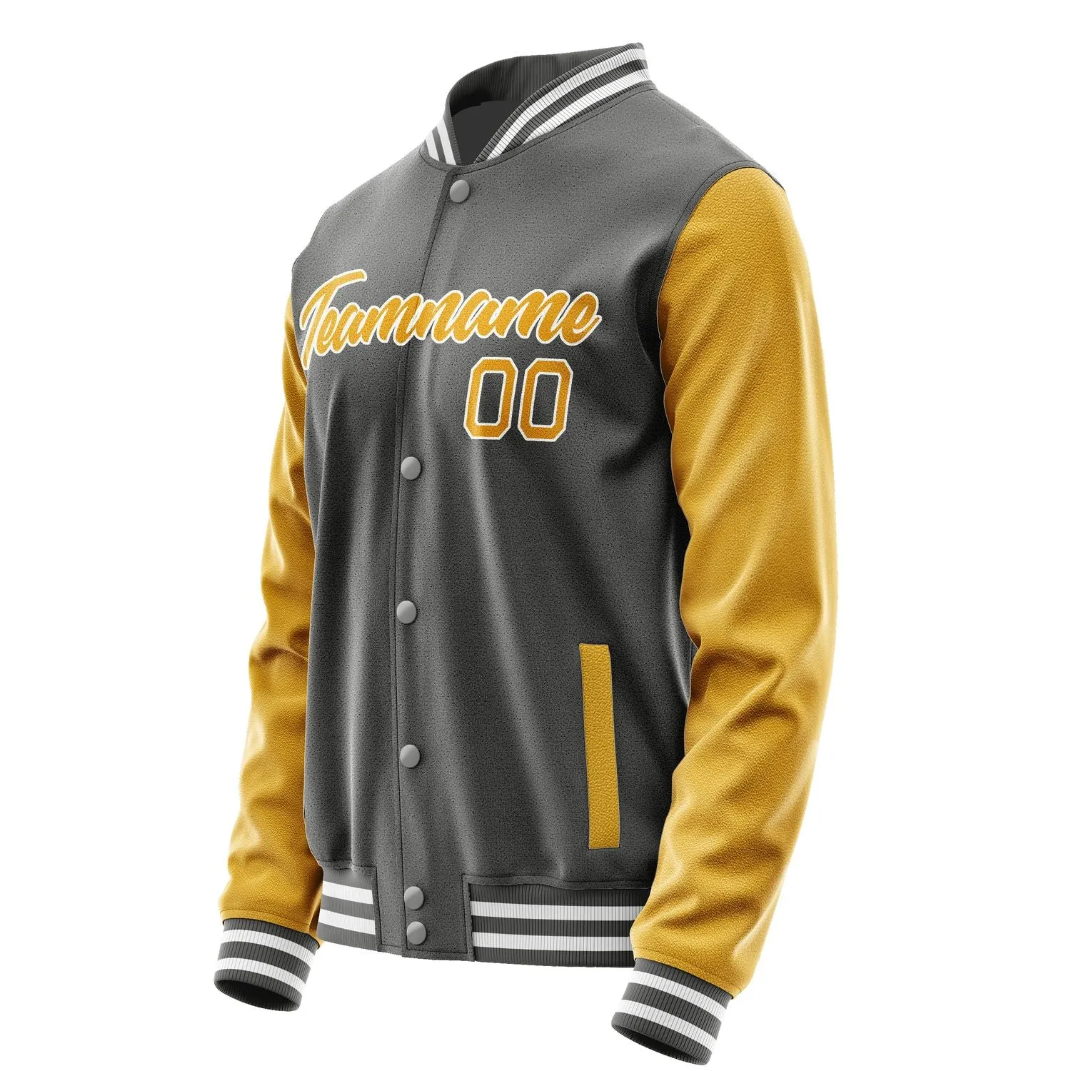 Custom Dark Grey Yellow Jacket sold by Tailorly product image thumbnail 3
