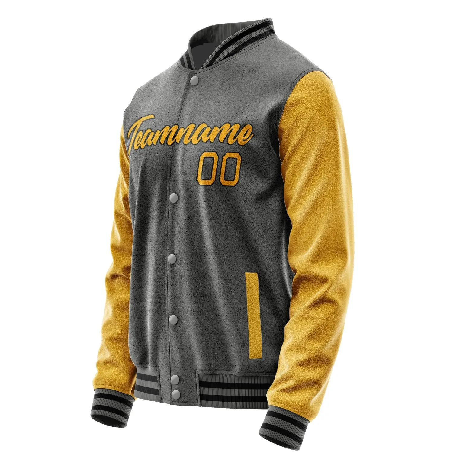 Custom Dark Grey Yellow Jacket sold by Tailorly product image thumbnail 3