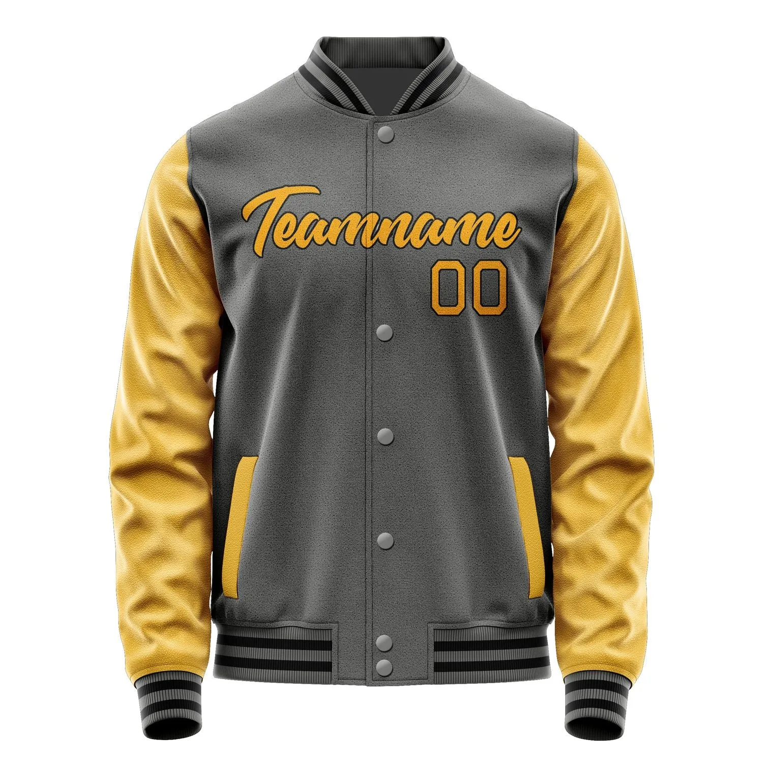 Custom Dark Grey Yellow Jacket sold by Tailorly product image thumbnail 2
