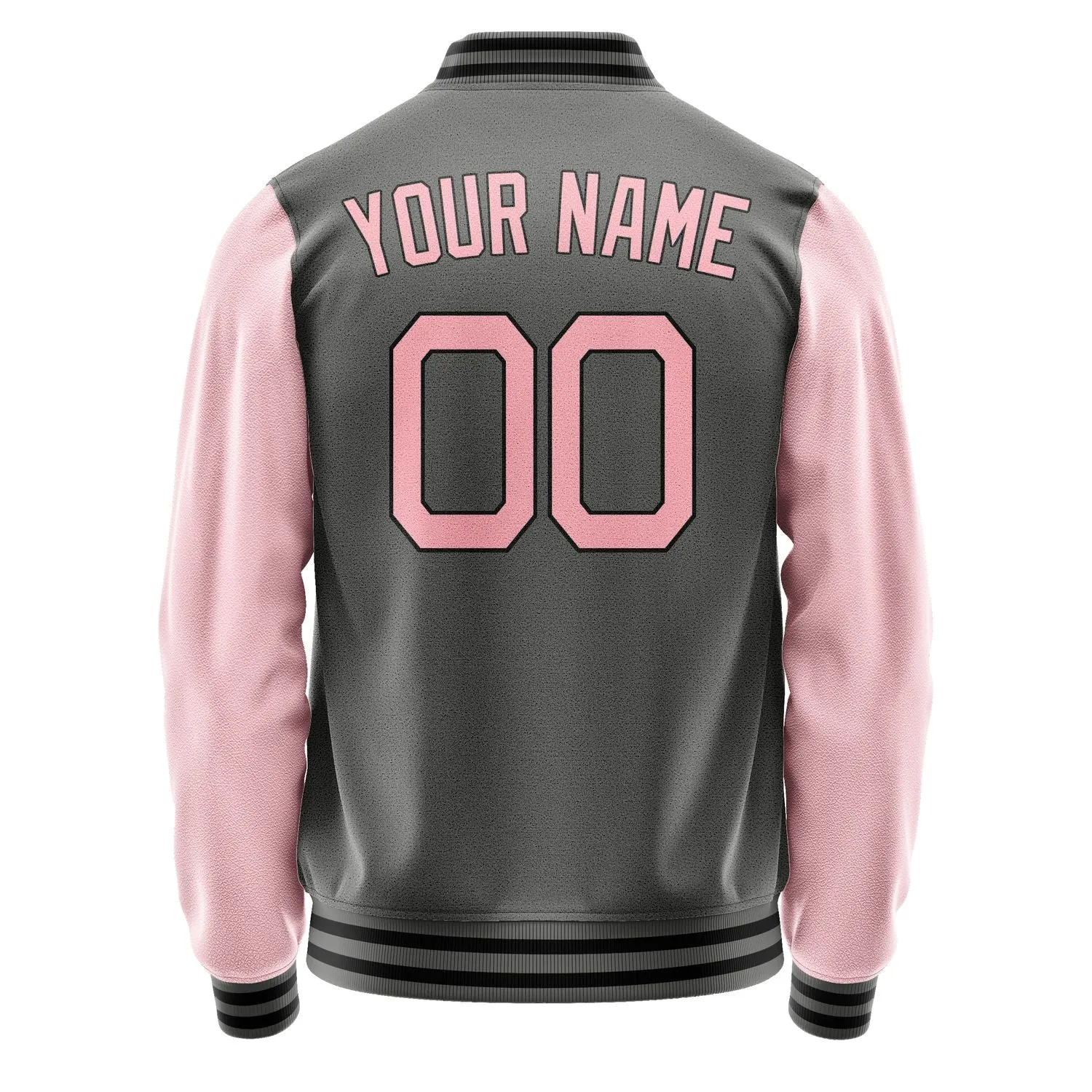 Custom Dark Grey Light Pink Jacket sold by Tailorly product image thumbnail 4
