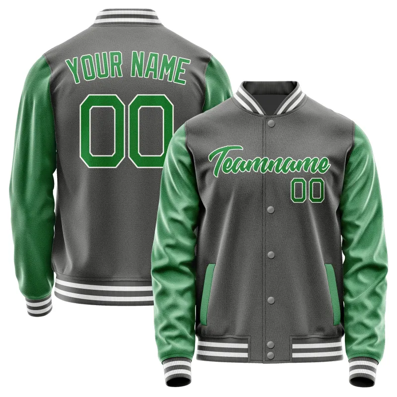 Custom Dark Grey Emerald Green Jacket sold by Tailorly