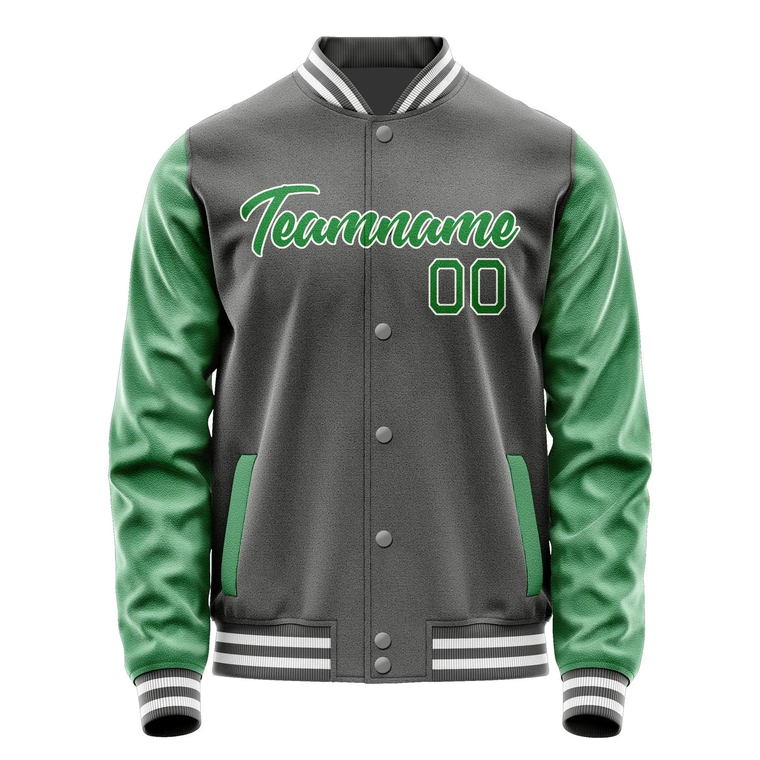 Custom Dark Grey Emerald Green Jacket sold by Tailorly product image thumbnail 2