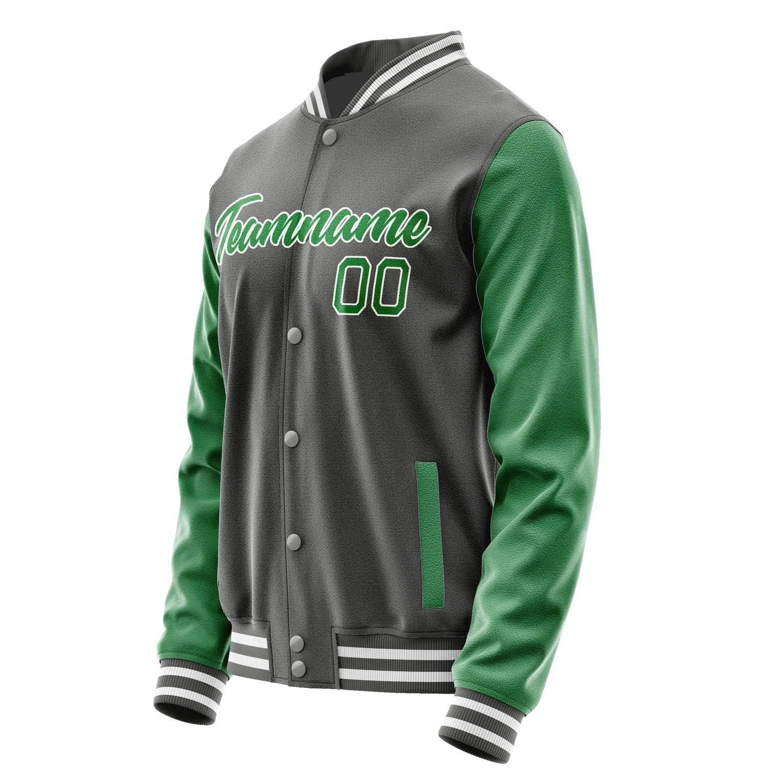 Custom Dark Grey Emerald Green Jacket sold by Tailorly product image thumbnail 3