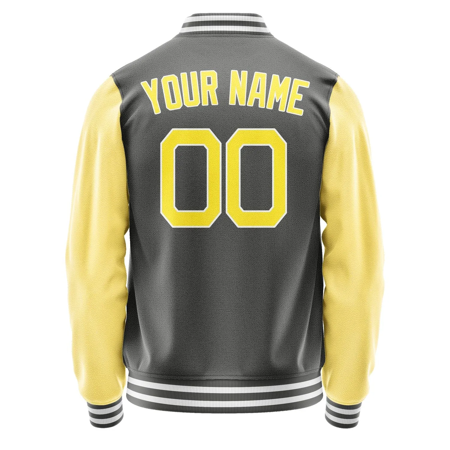 Custom Dark Grey Light Yellow Jacket sold by Tailorly product image thumbnail 4