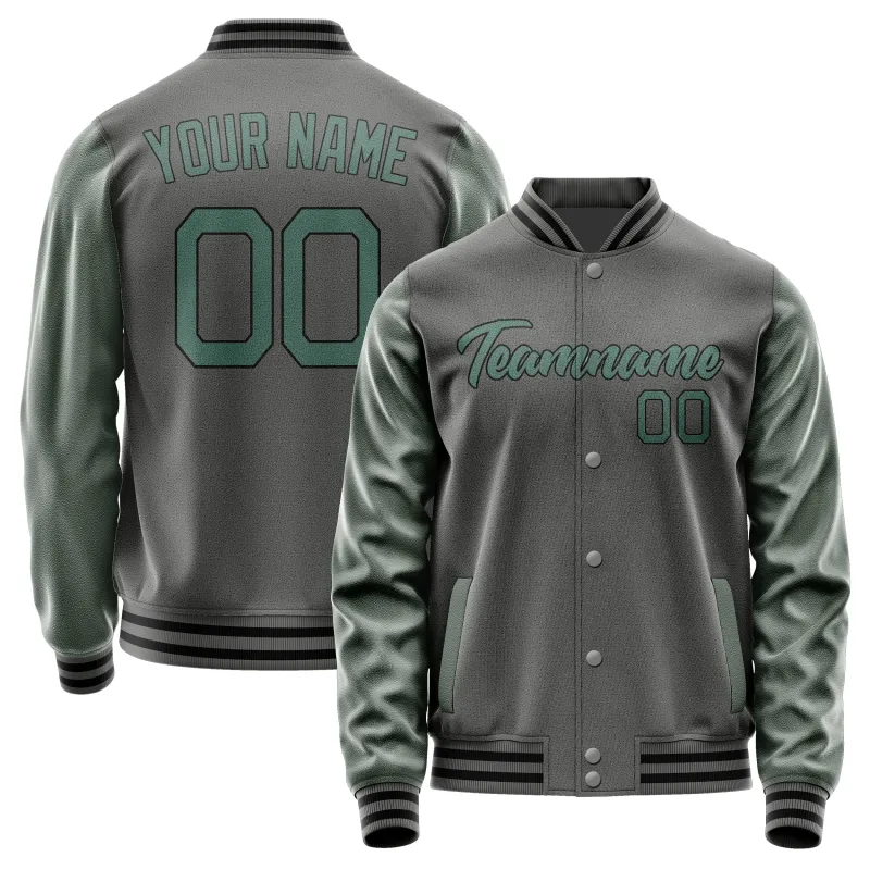 Custom Dark Grey Blue Green Jacket sold by Tailorly