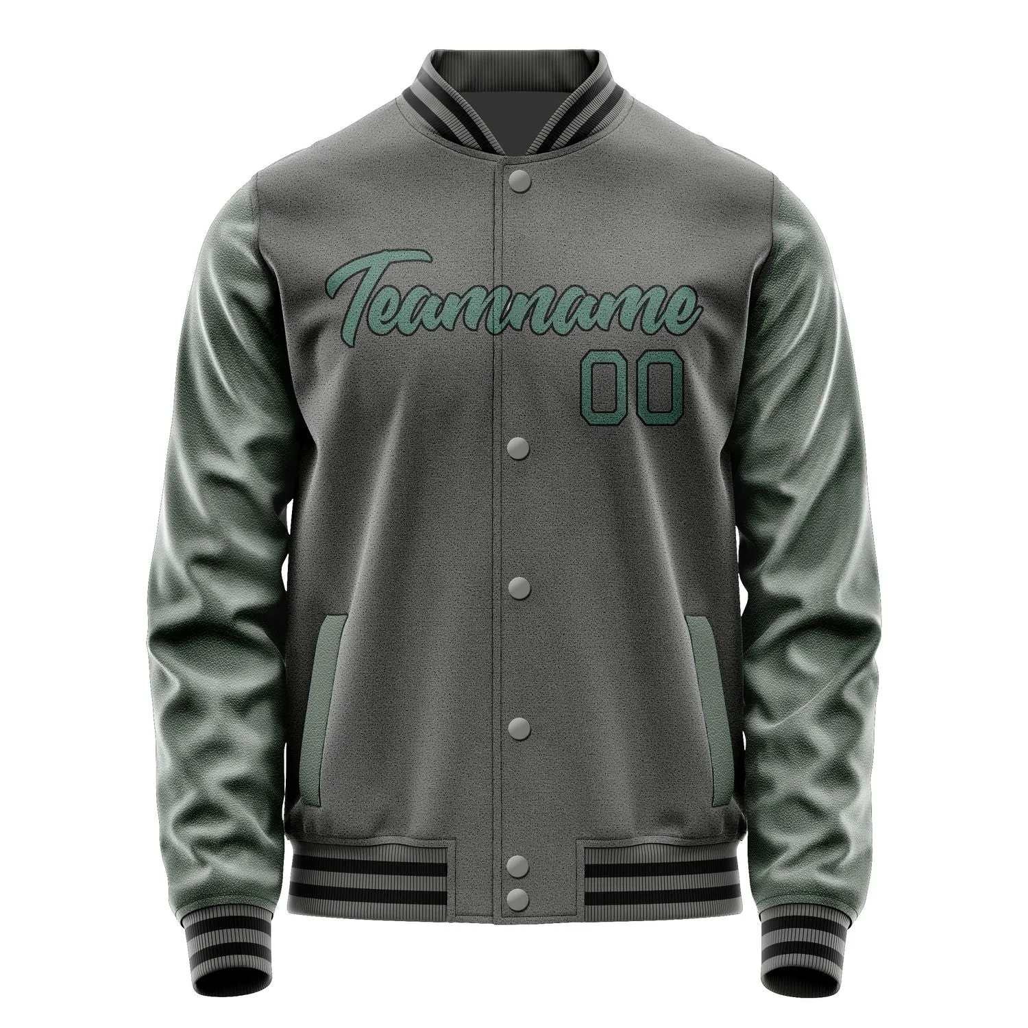 Custom Dark Grey Blue Green Jacket sold by Tailorly product image thumbnail 2