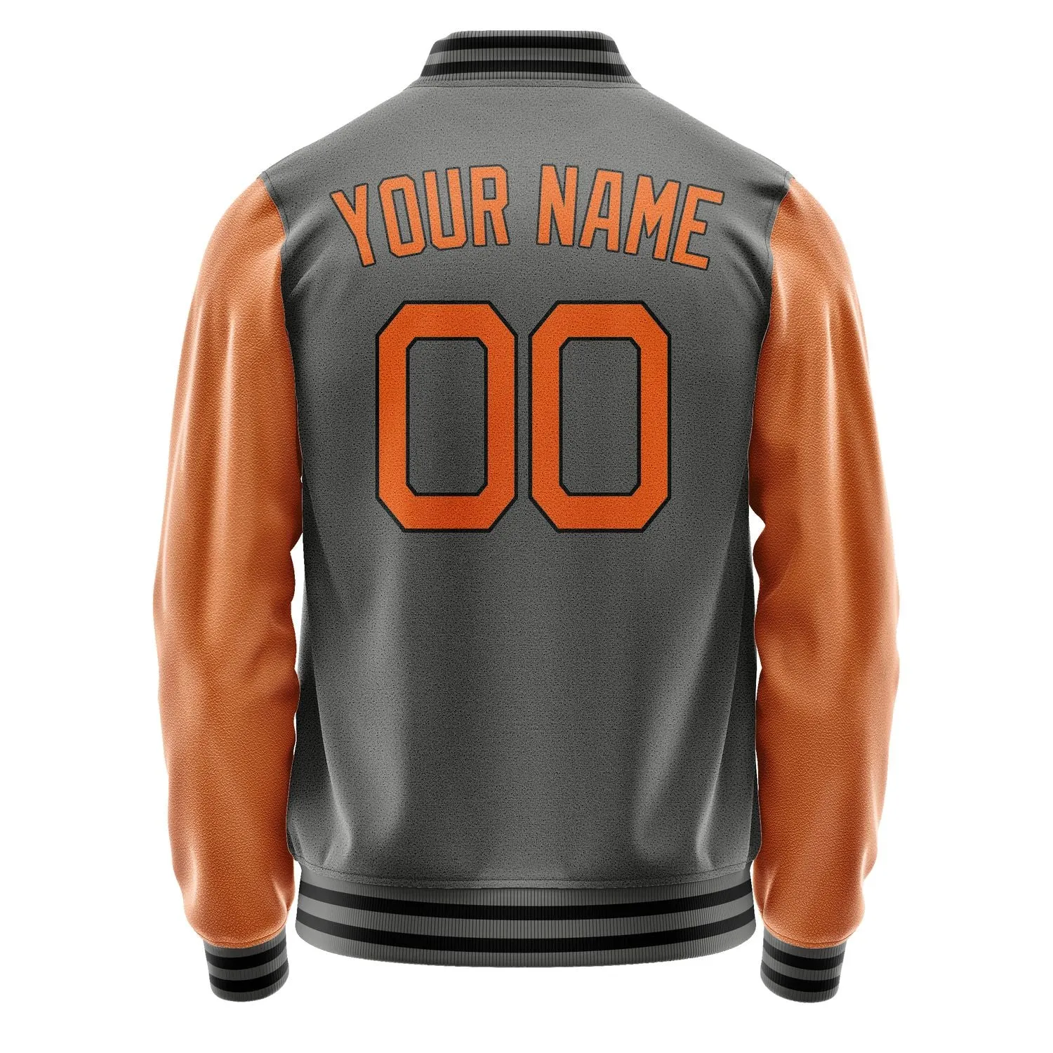 Custom Dark Grey Orange Jacket sold by Tailorly product image thumbnail 4