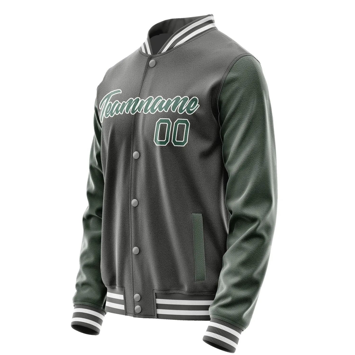 Custom Dark Grey Blue Green Jacket sold by Tailorly product image thumbnail 3