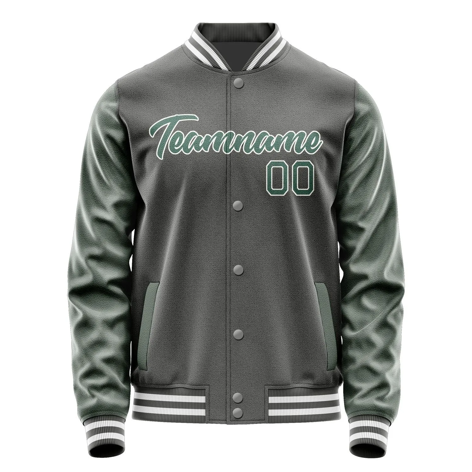 Custom Dark Grey Blue Green Jacket sold by Tailorly product image thumbnail 2