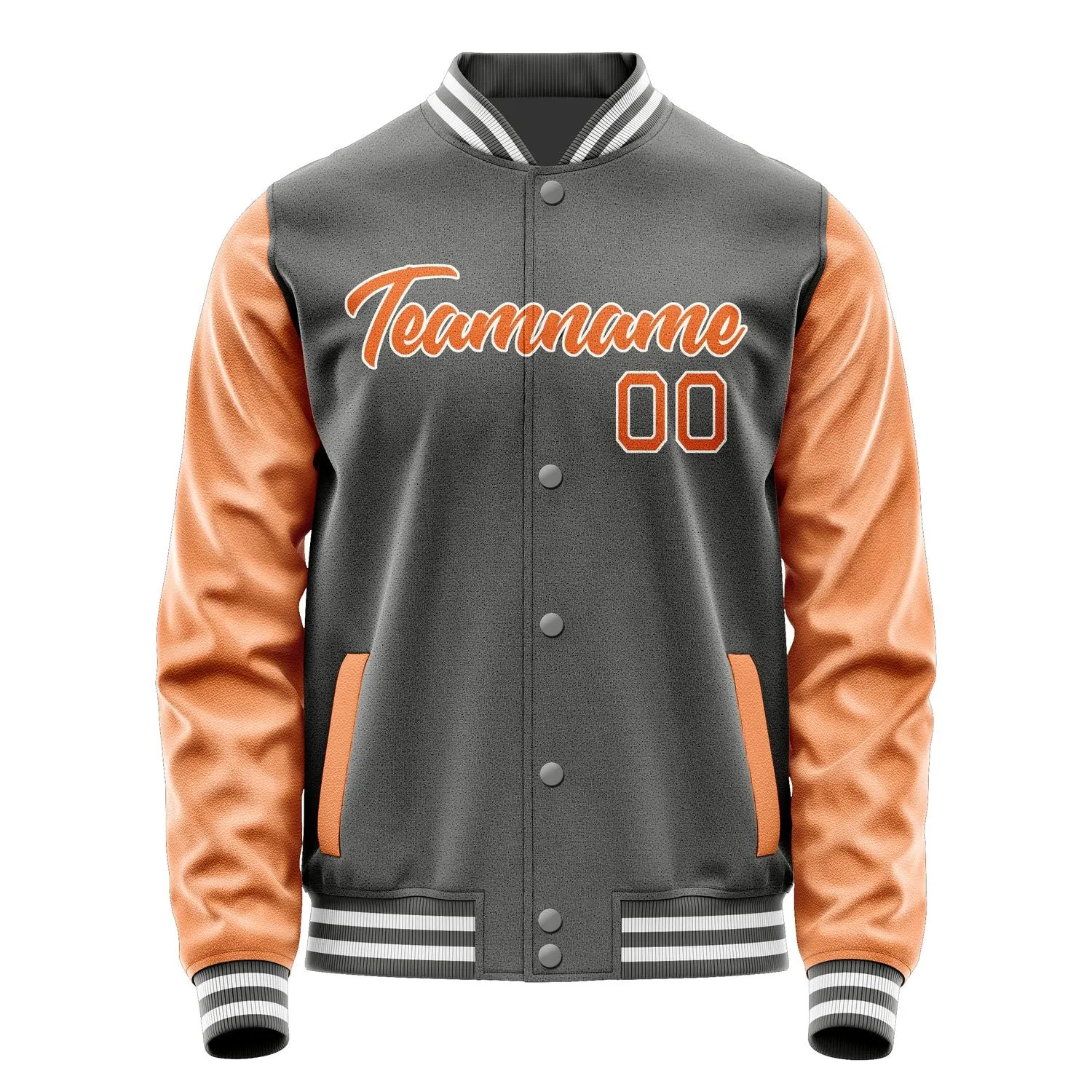Custom Dark Grey Orange Jacket sold by Tailorly product image thumbnail 2