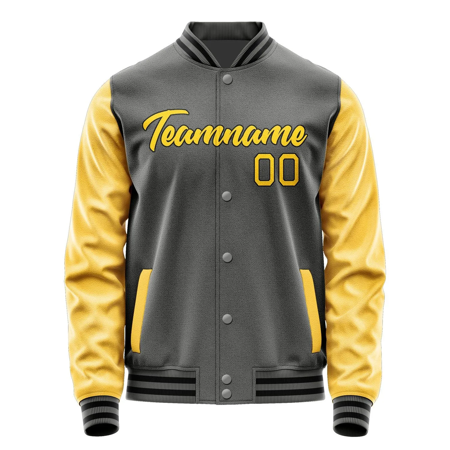 Custom Dark Grey Gold Jacket sold by Tailorly product image thumbnail 2