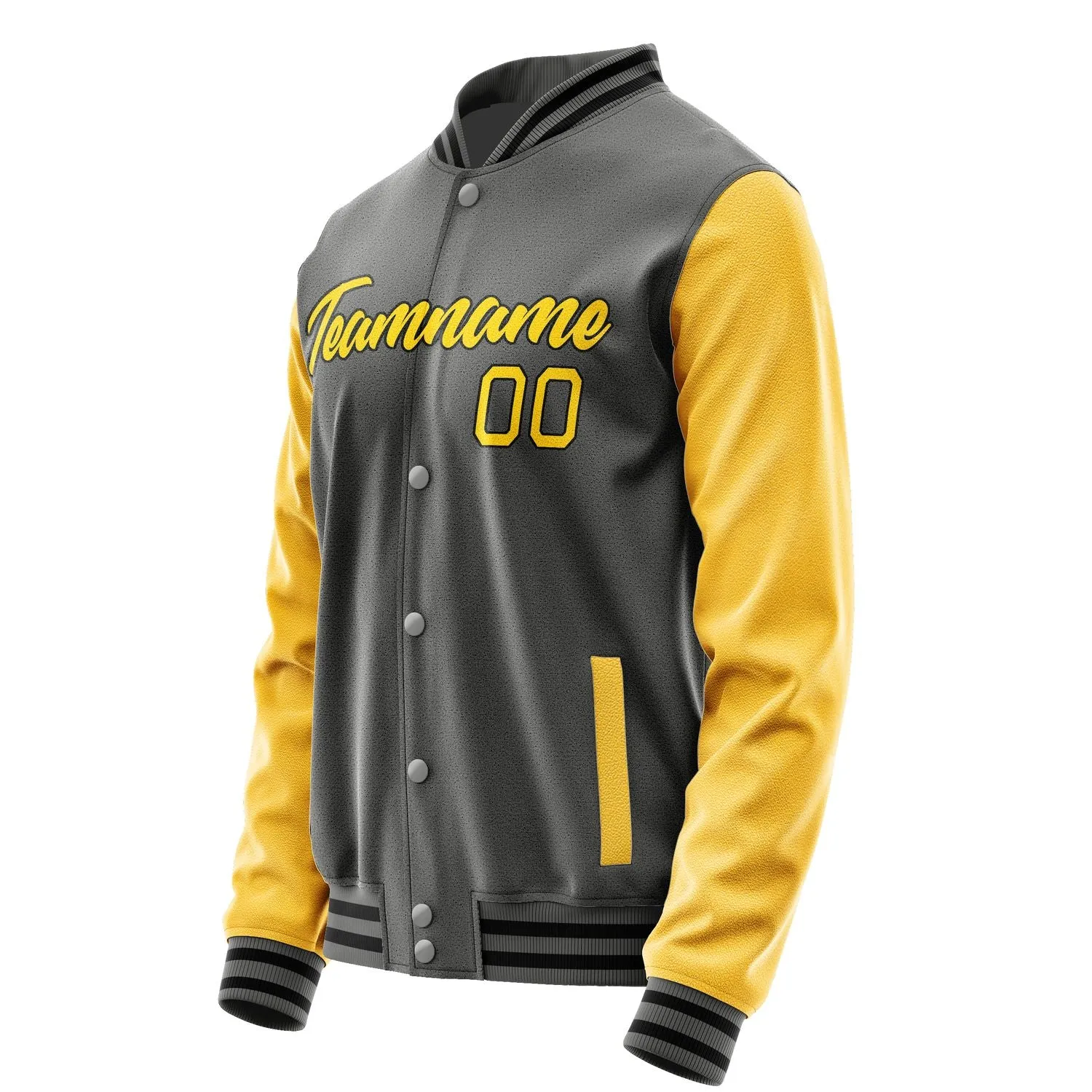 Custom Dark Grey Gold Jacket sold by Tailorly product image thumbnail 3